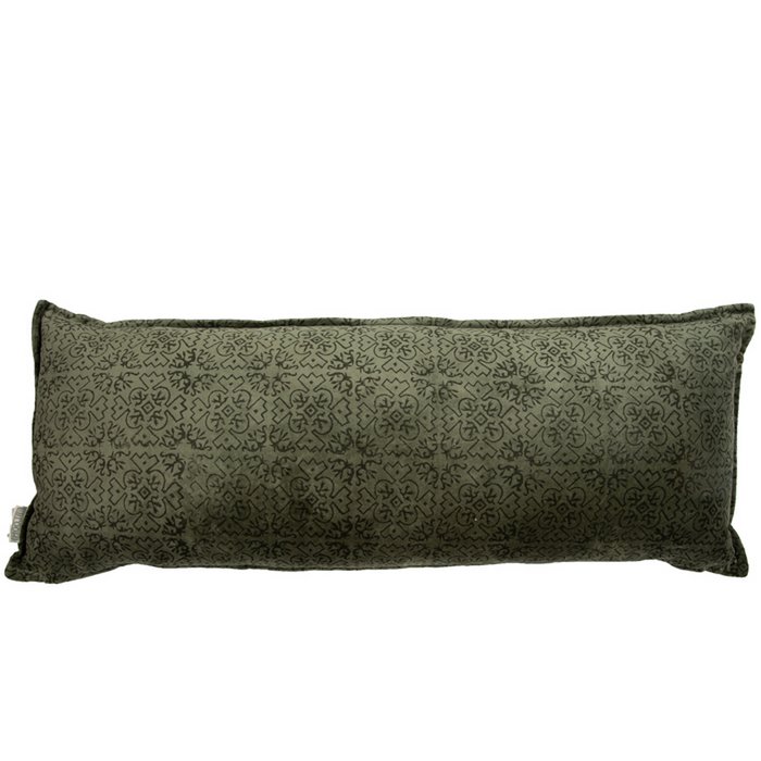 Fluwelen kussen Violetta donker bos 80x30 MrsBLOOM