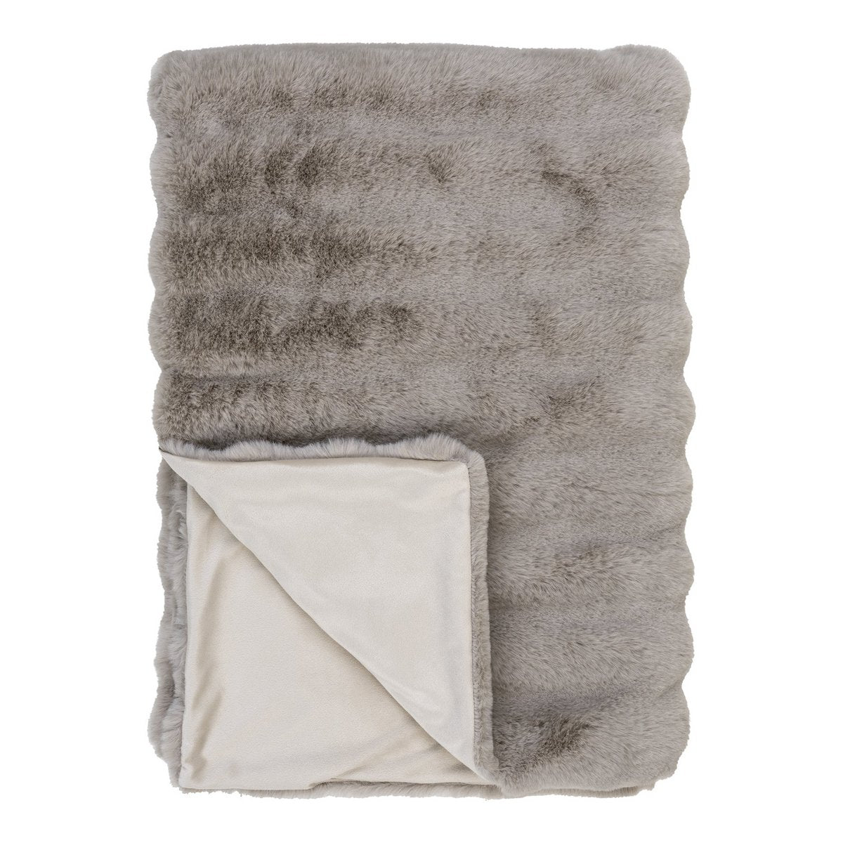 Galena Plaid - plaid van kunstbont - beige - 130x180 cm House Nordic ApS