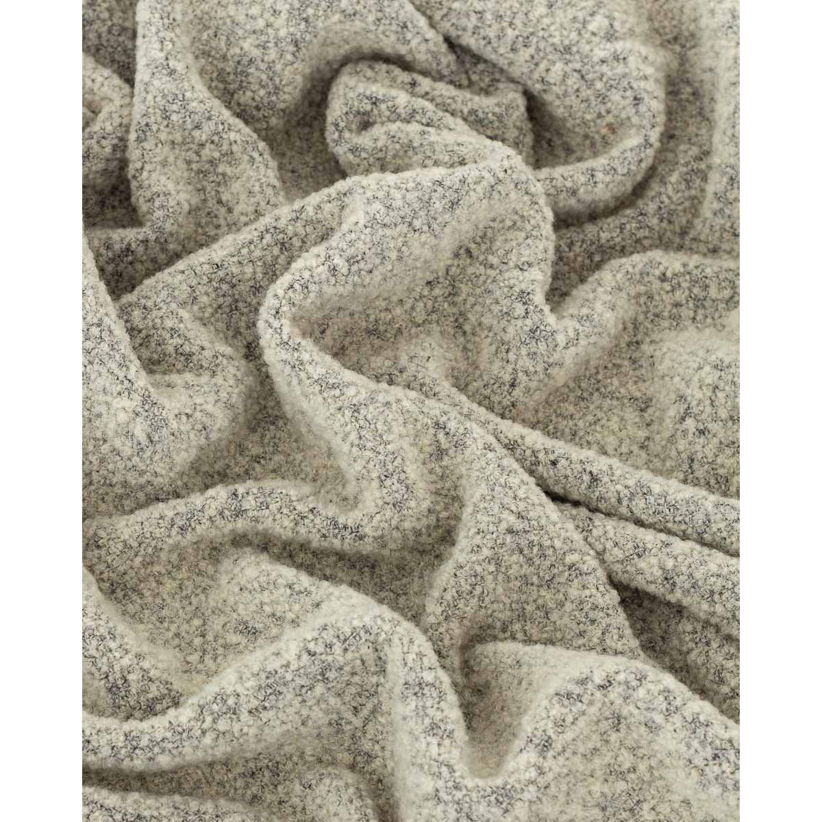 Gebluckte wol gooi deken Paris Ivory MoST Blankets