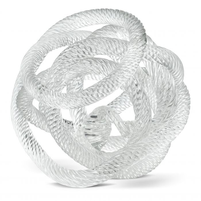 geknoopte glazen sculptuur - middelgroot - diameter: 15 cm QMF Trading