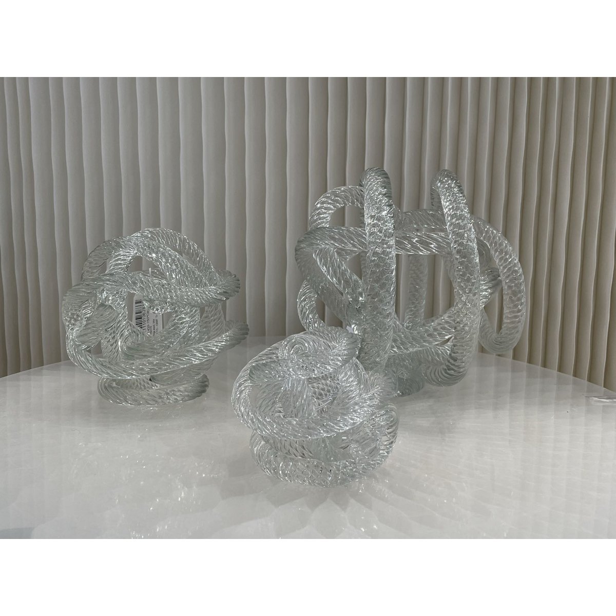 geknoopte glazen sculptuur - middelgroot - diameter: 15 cm QMF Trading