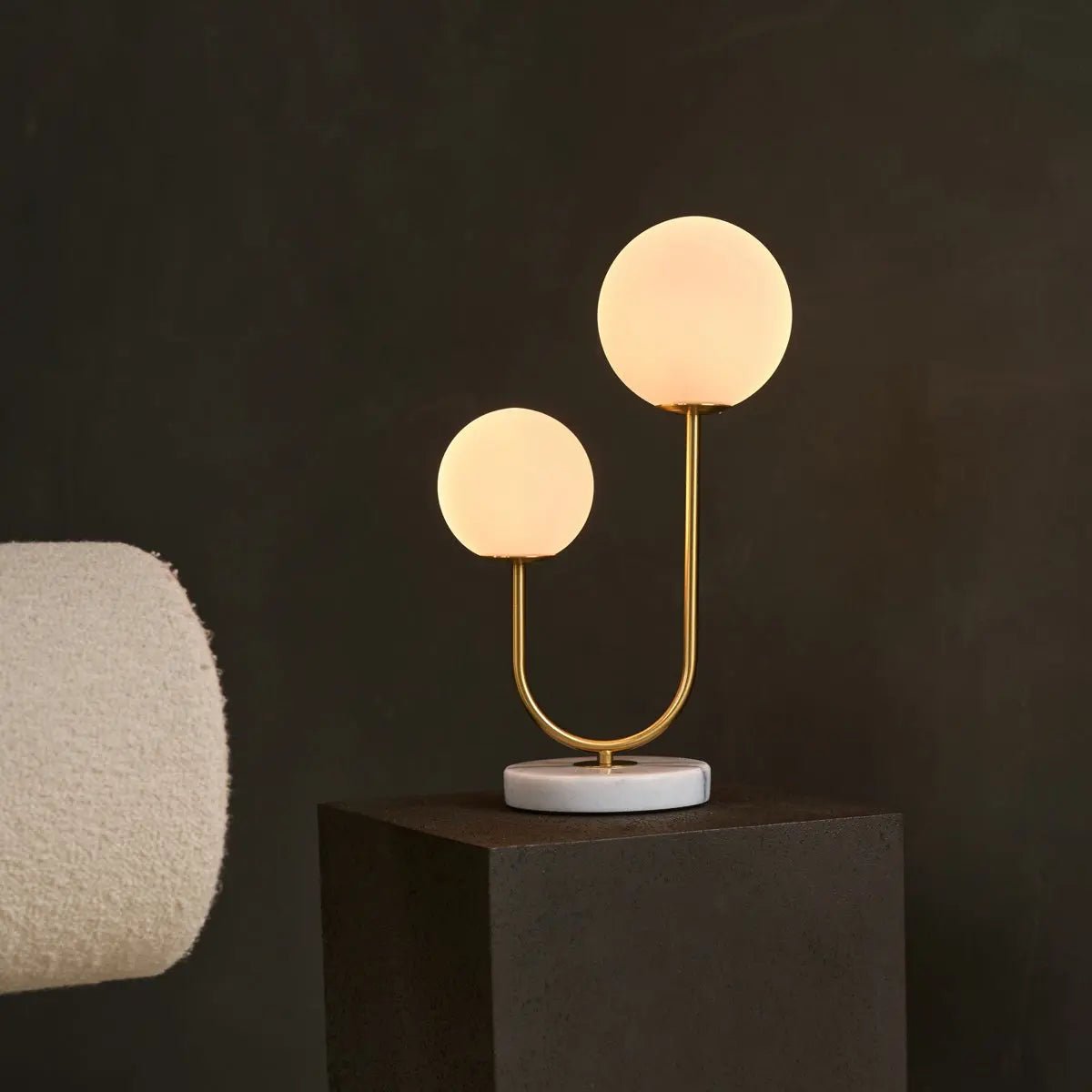 Giorgia Elegant Marble Lamp - Elegante tafellamp met matglazen lampen Tavellio - Amsterdam