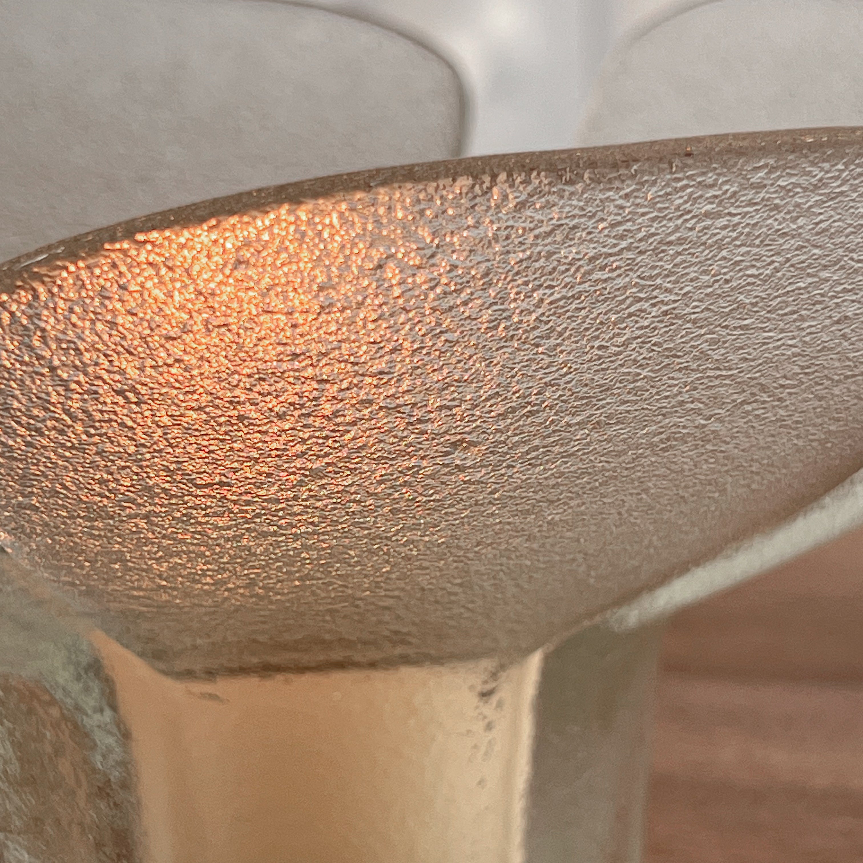 glazen schaal – sculpturaal design met zes bloembladen – vintage Noii HOME