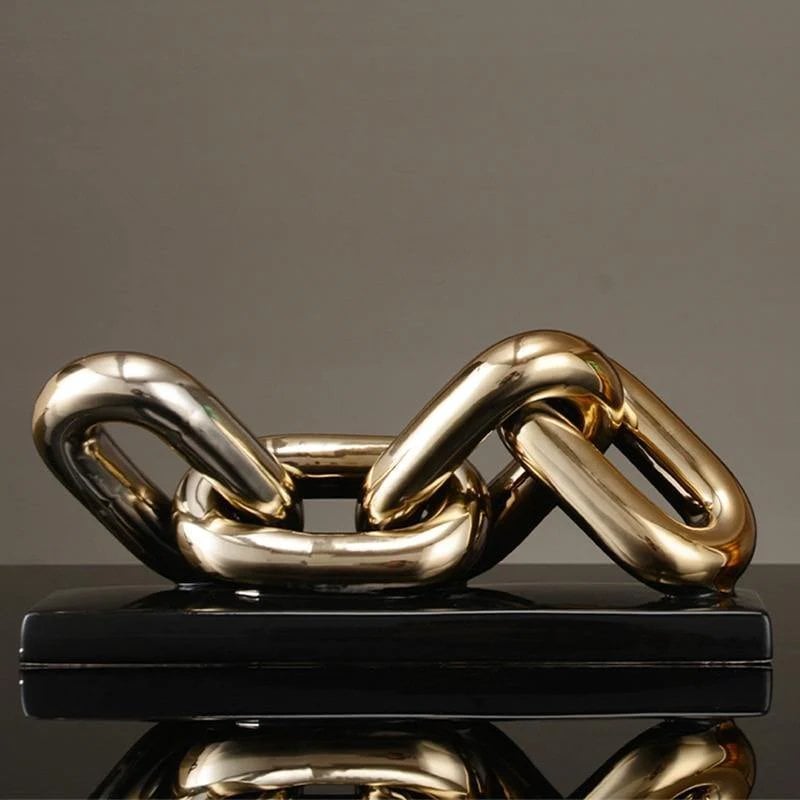 gouden ketting sculptuur - groot QMF Trading