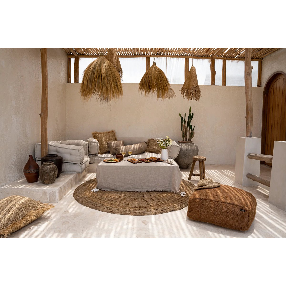 Het linnen tafelkleed - Beige - 150x200 Bazar Bizar Living
