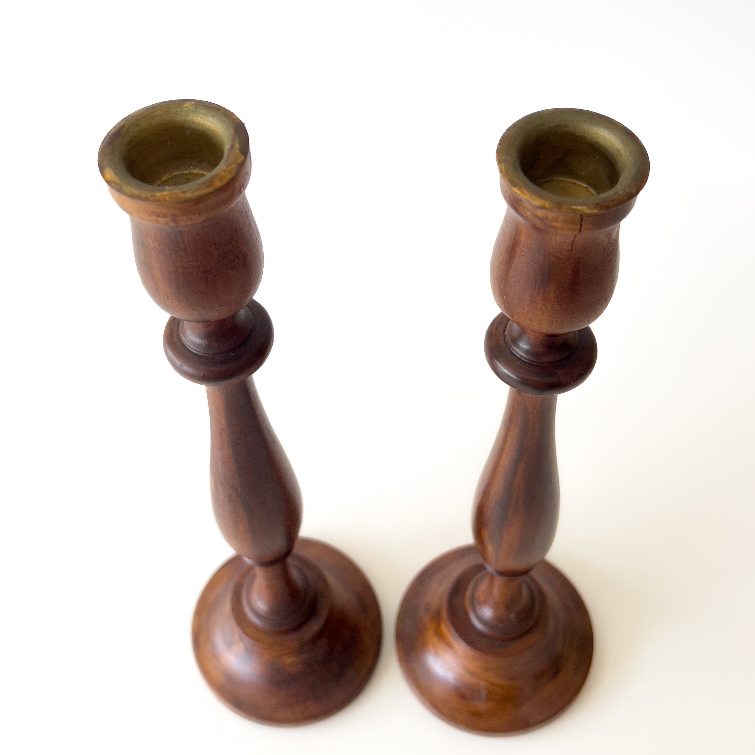 houten set kandelaars - pre-loved Noii HOME