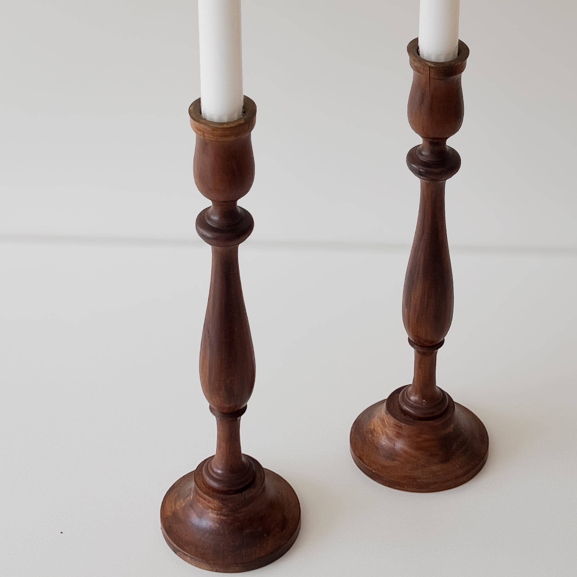 houten set kandelaars - pre-loved Noii HOME