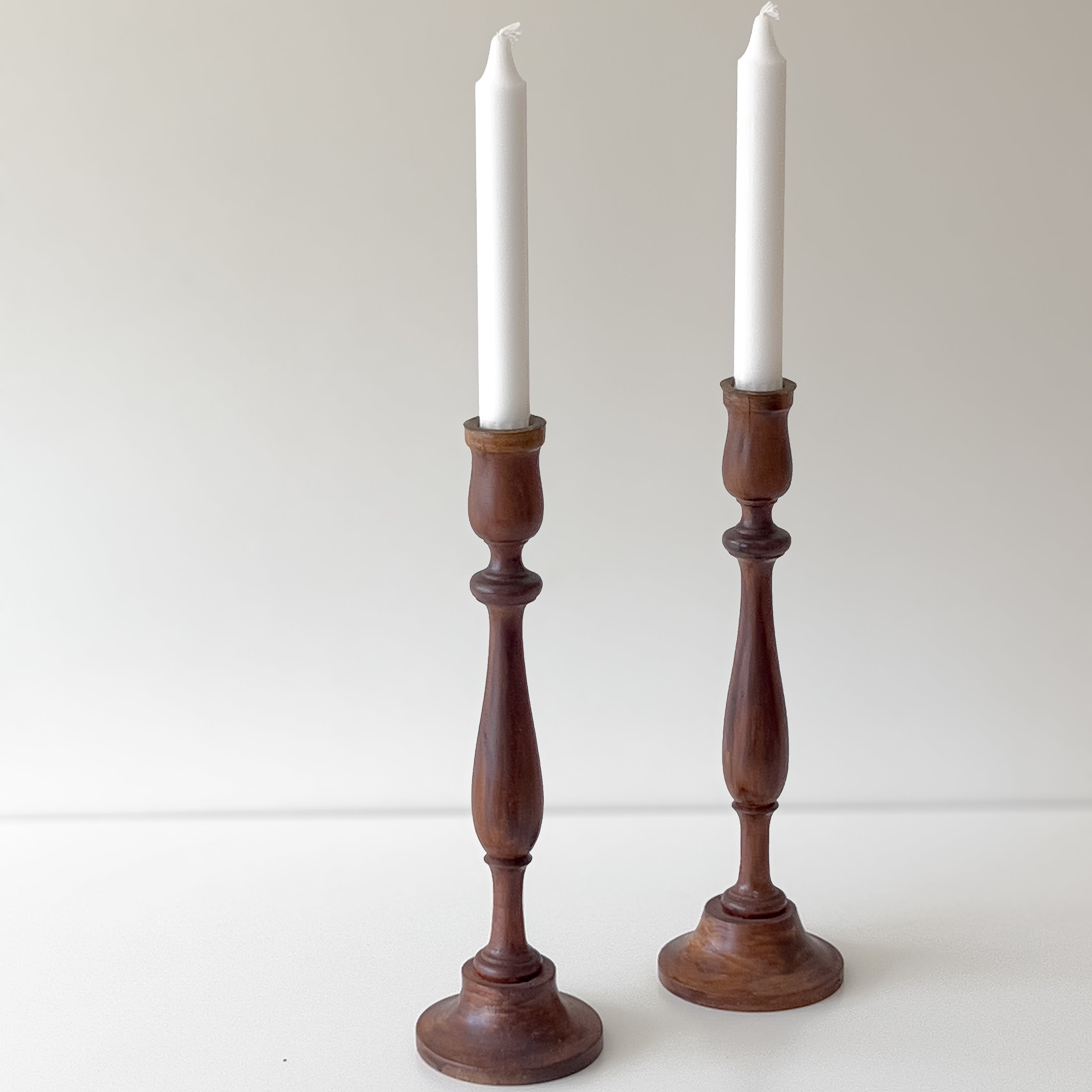 houten set kandelaars - pre-loved Noii HOME