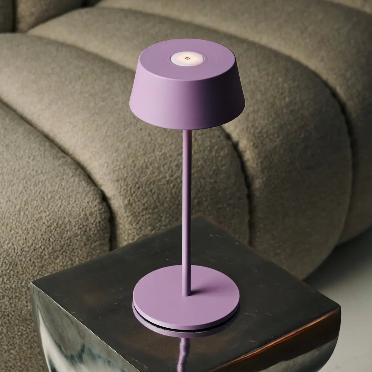 Hugo Violet Lila Oplaadbare Tafellamp | Stijlvolle, dimbare lamp en draadloos Tavellio - Amsterdam