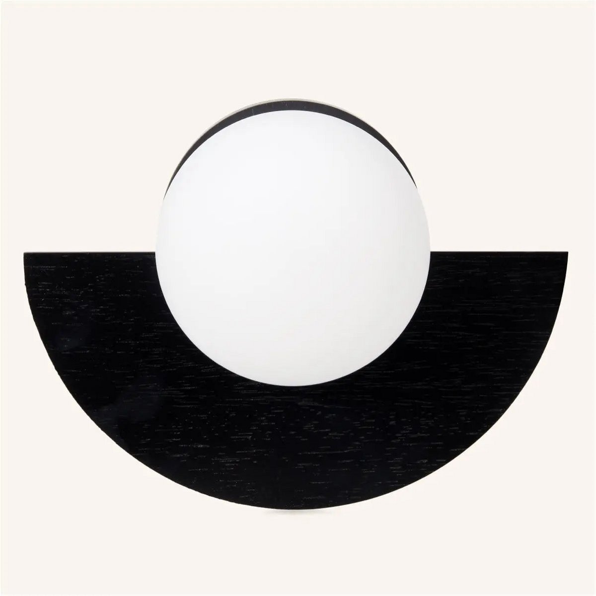 Kane zwarte draadloze wandlamp – oplaadbare hout- en glaslamp Tavellio - Amsterdam