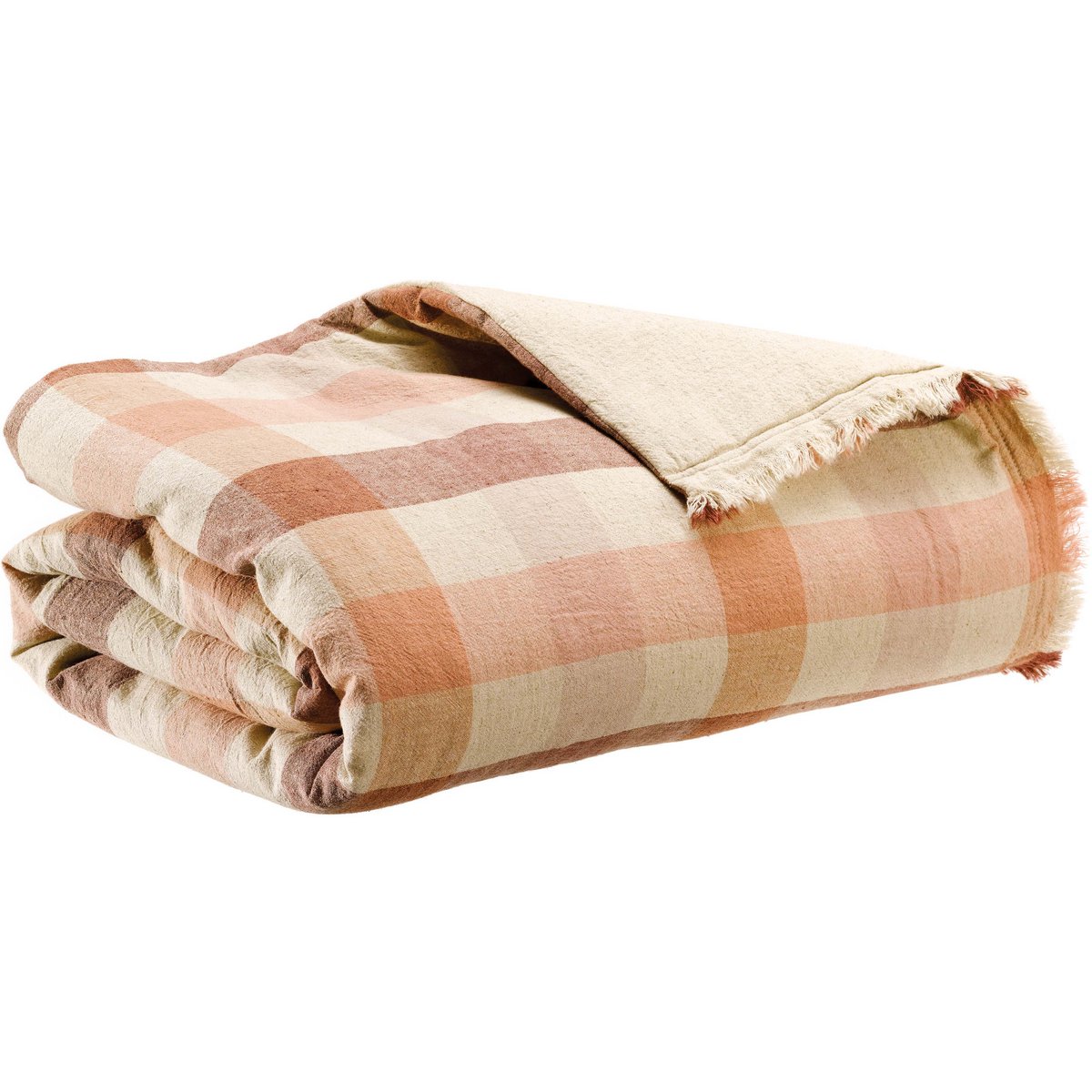 Kate Terracotta Gedrukte plaid 135 x 200 VIVARAISE