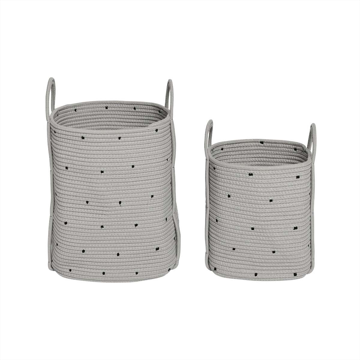 Katoenen touwmand met stip - Set van 2 OYOY LIVING DESIGN