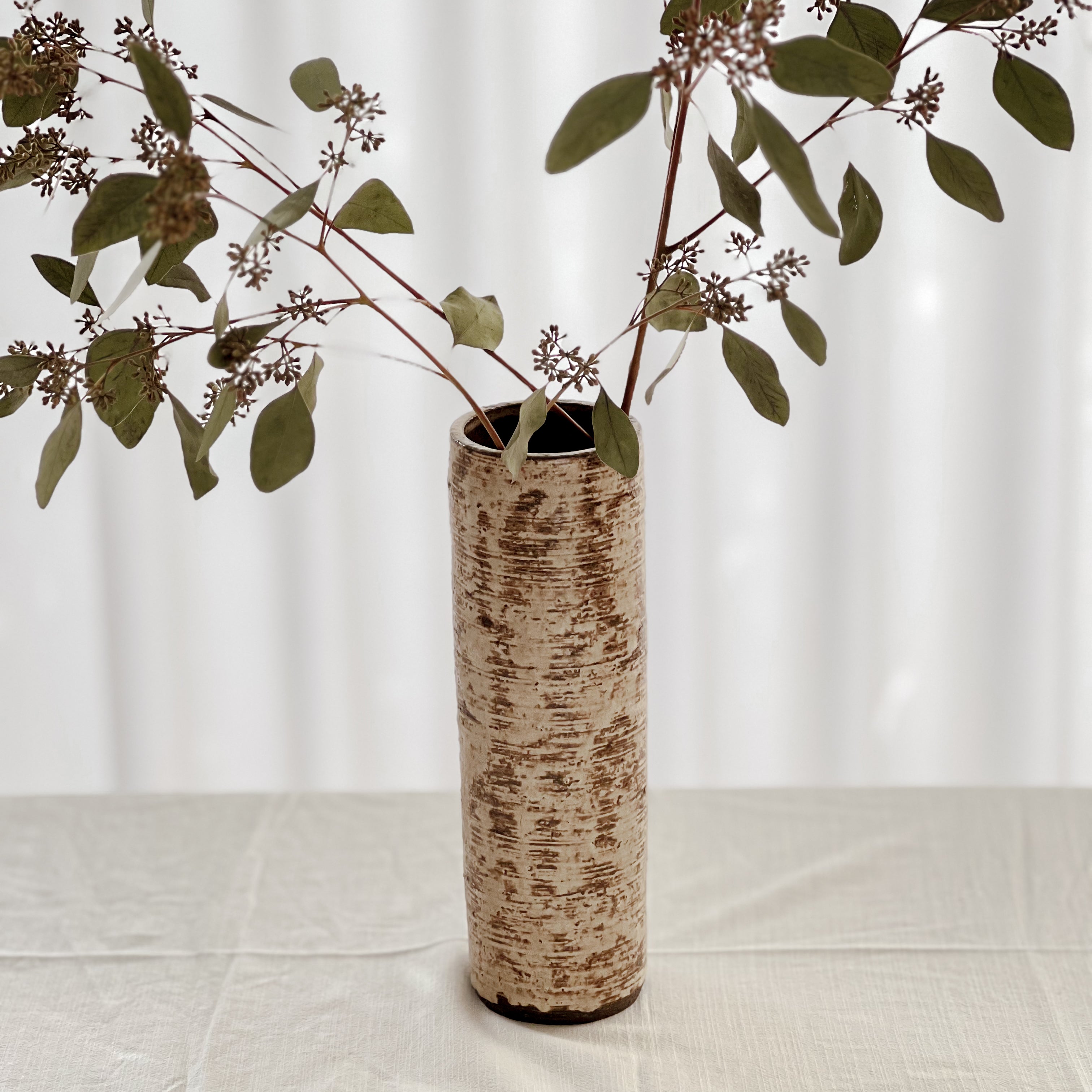 keramische vaas – natuurlijke berkenbast look – vintage decoratie Noii HOME