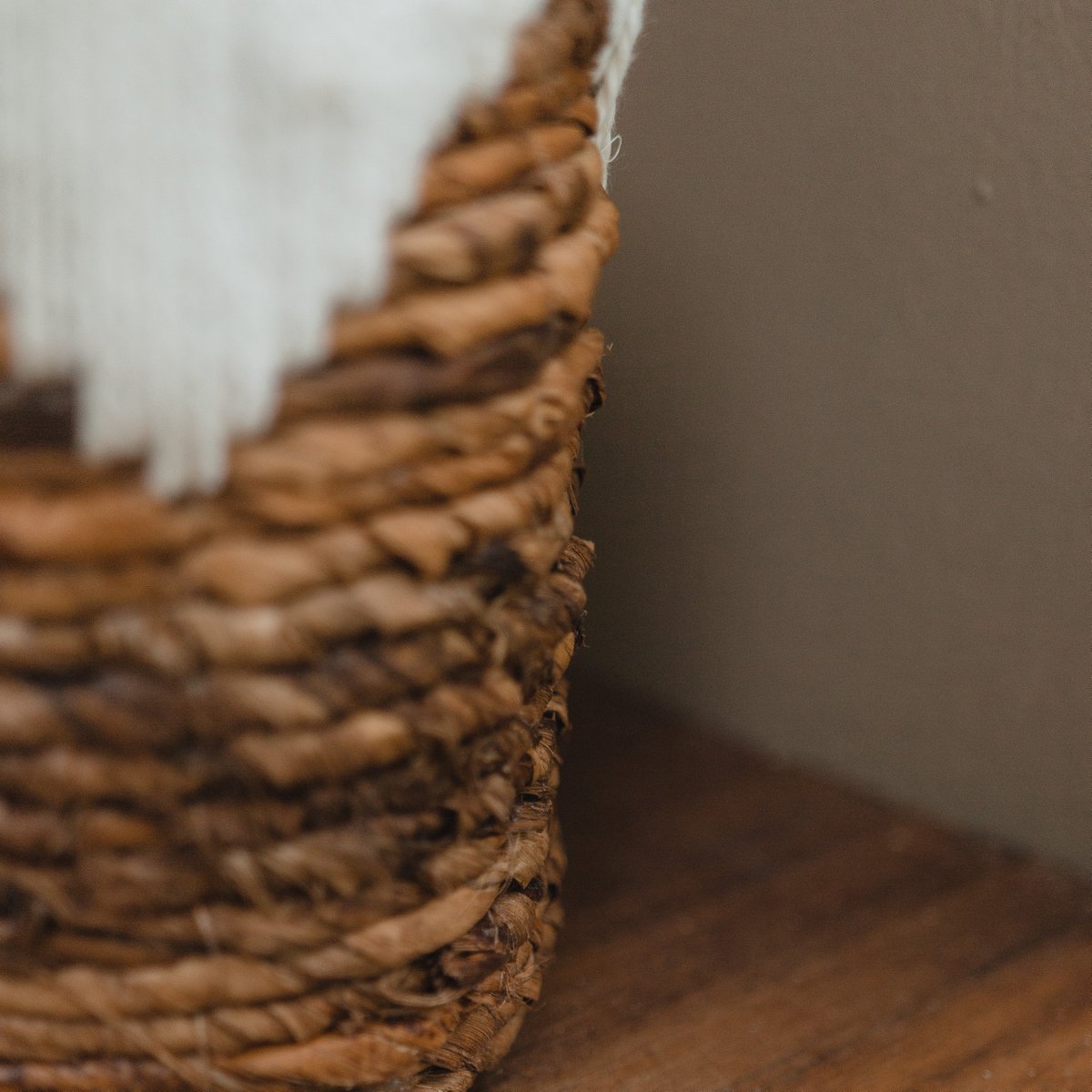 Kleine zeegrasmand MENIK | Plantenmand | Geweven Boho-mand | Plantenbak | Ronde bloemenmand | Macramé mand Soeji