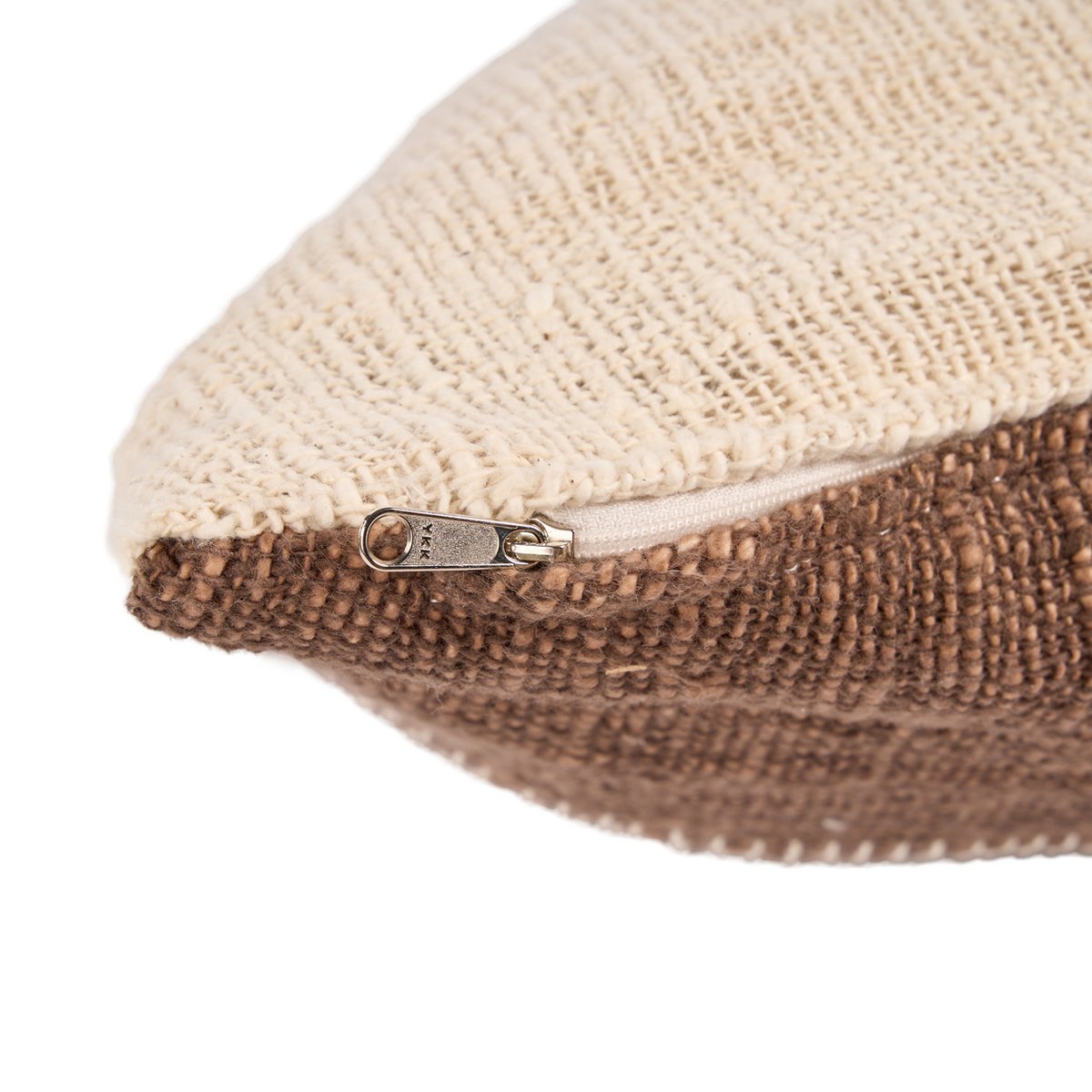 Kussenhoes met cacao-patchwork - natuurlijk bruin Bazar Bizar Living