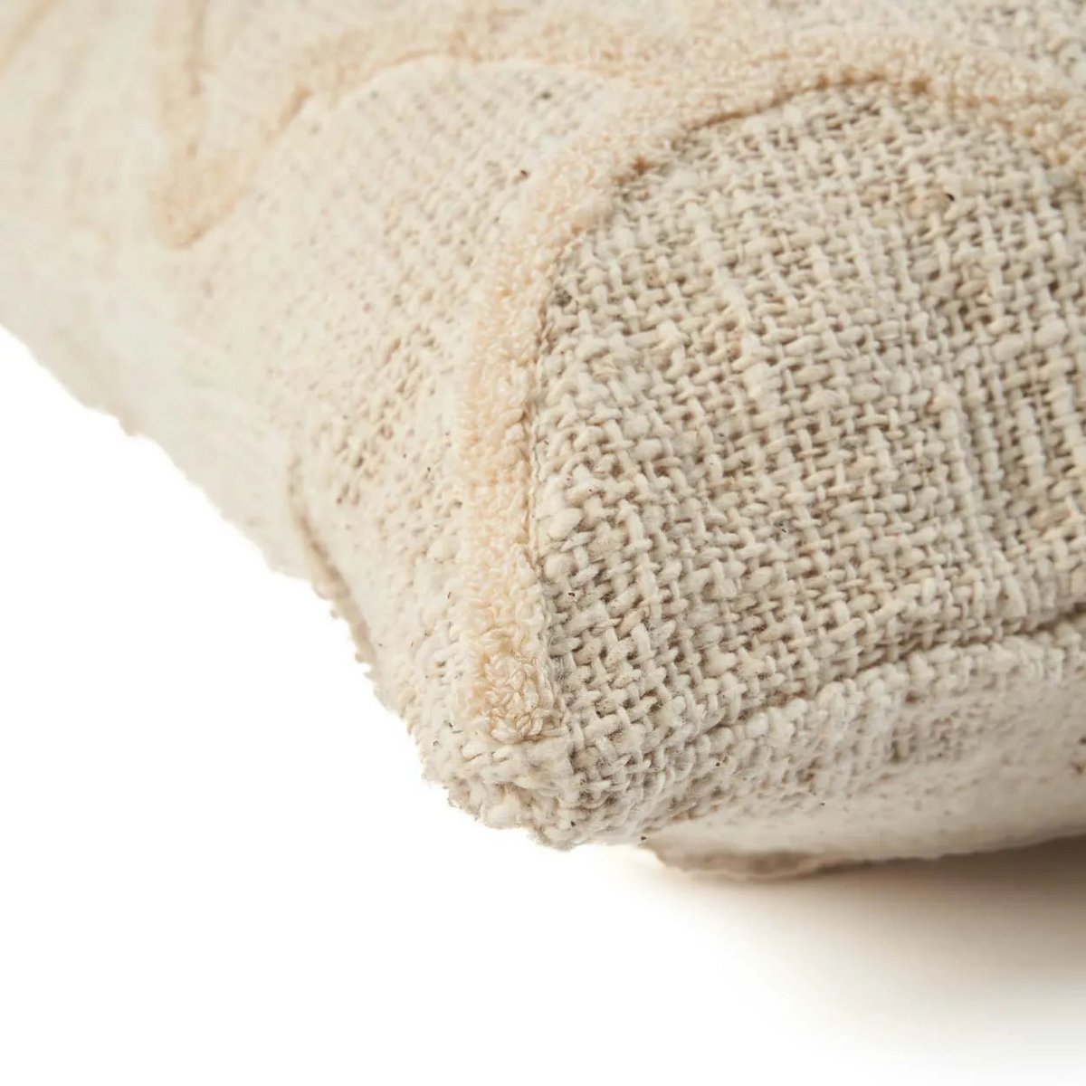 kussenhoes met geometrisch weefpatroon - beige - katoen - 50x50 Bazar Bizar Living