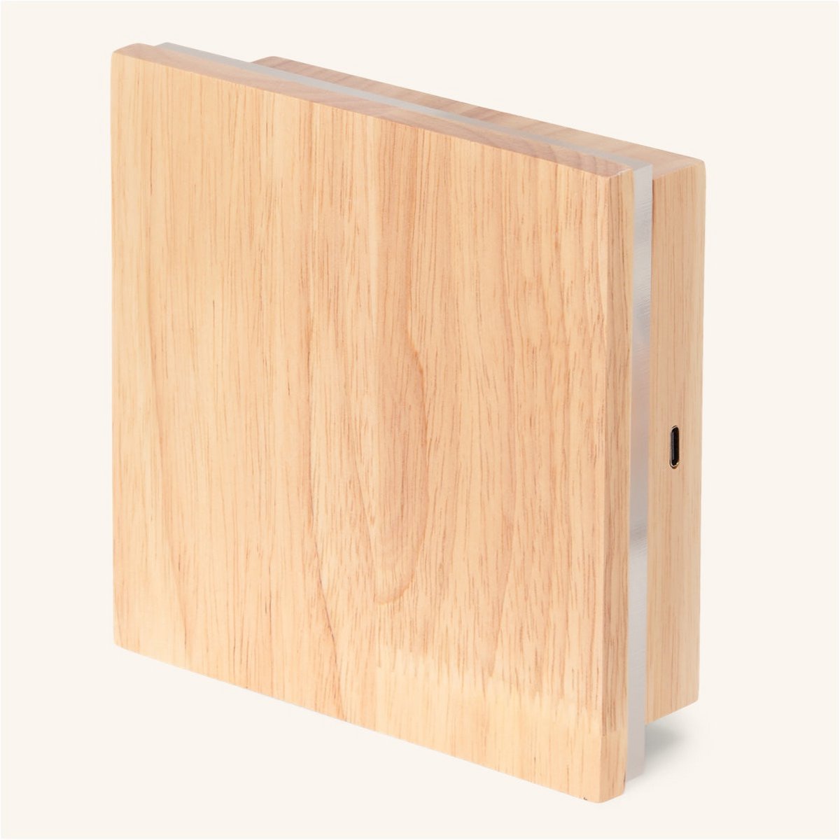 Lane lichtbruine draadloze wandlamp - oplaadbaar, dimbaar, natuurlijk houtlamp Tavellio - Amsterdam