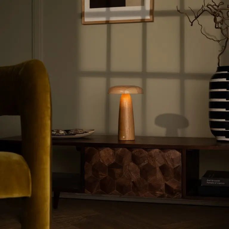 Lennart Houten Tafellamp – Oplaadbare, dimbare en draadloze verlichting Tavellio - Amsterdam