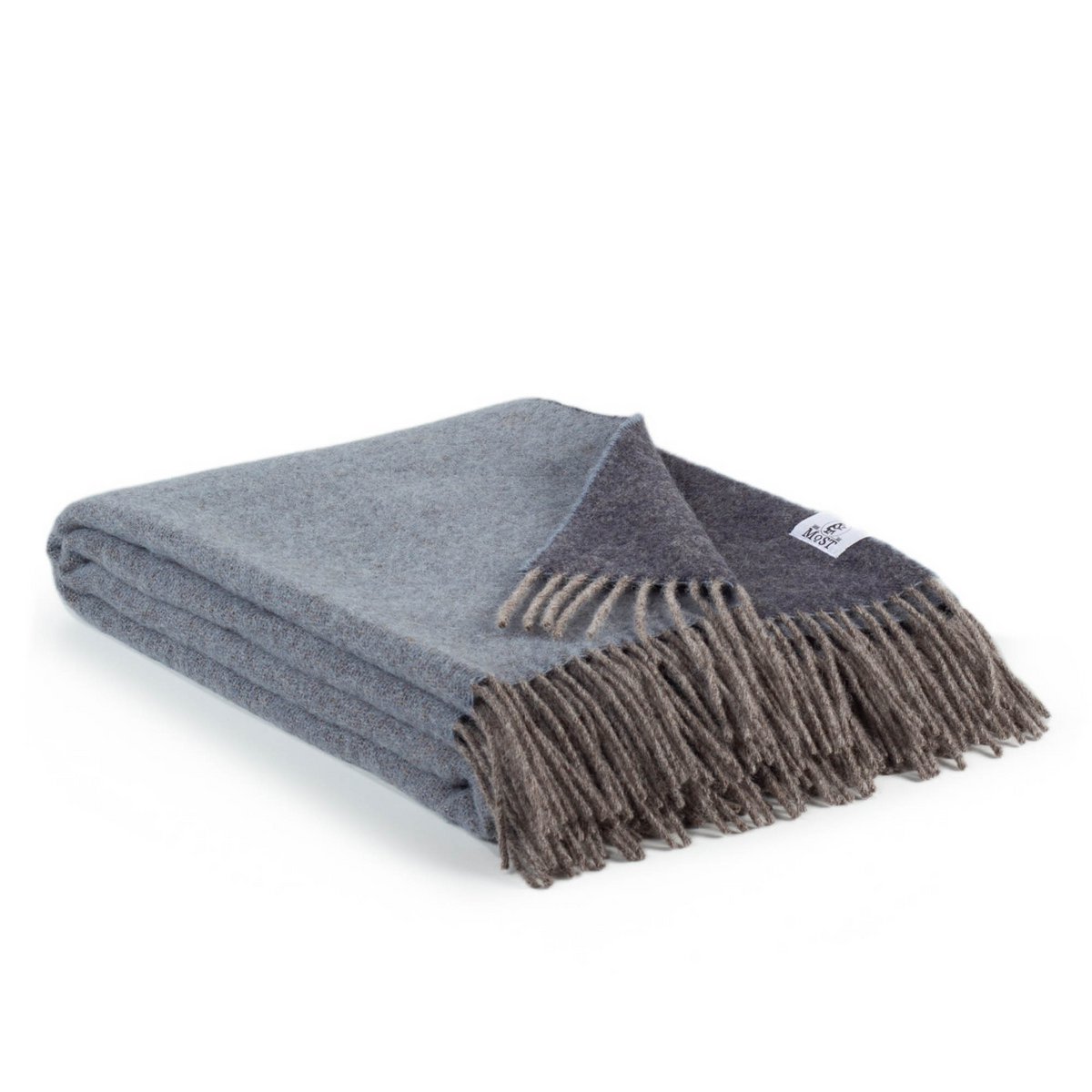 luxe dubbelzijdige deken -denim blauw - 100% Nieuw-Zeelandse wol MoST Blankets