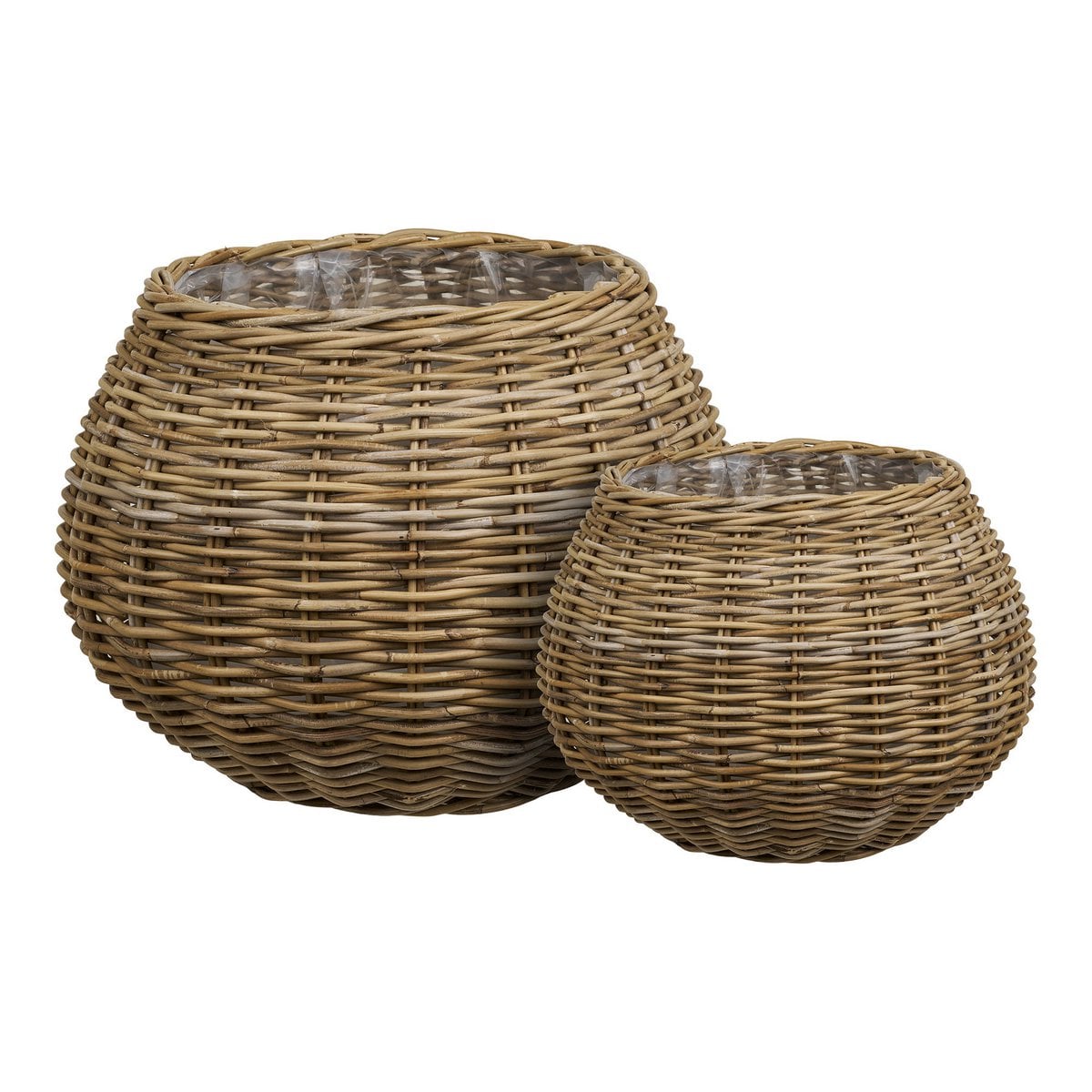 mandenset melaka – plantenmand van kubu rotan naturel – set van 2 – house nordic House Nordic ApS