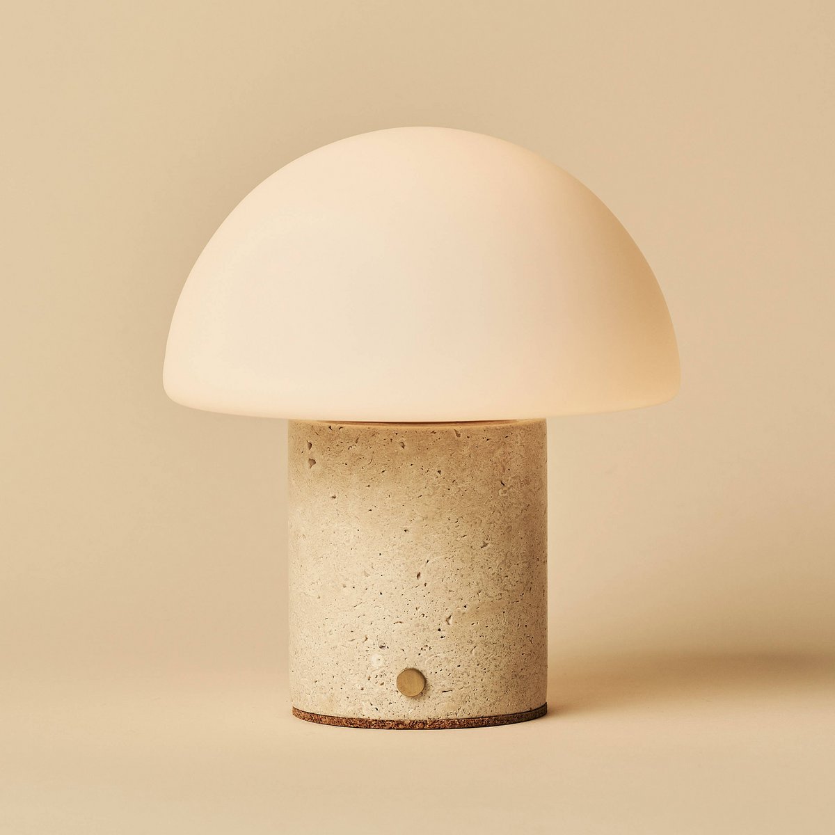 Maris Beige / Travertino Classico - Classic Travertine Oplaadbare tafellamp met 3 lichte kleuren en dimfunctie Tavellio - Amsterdam
