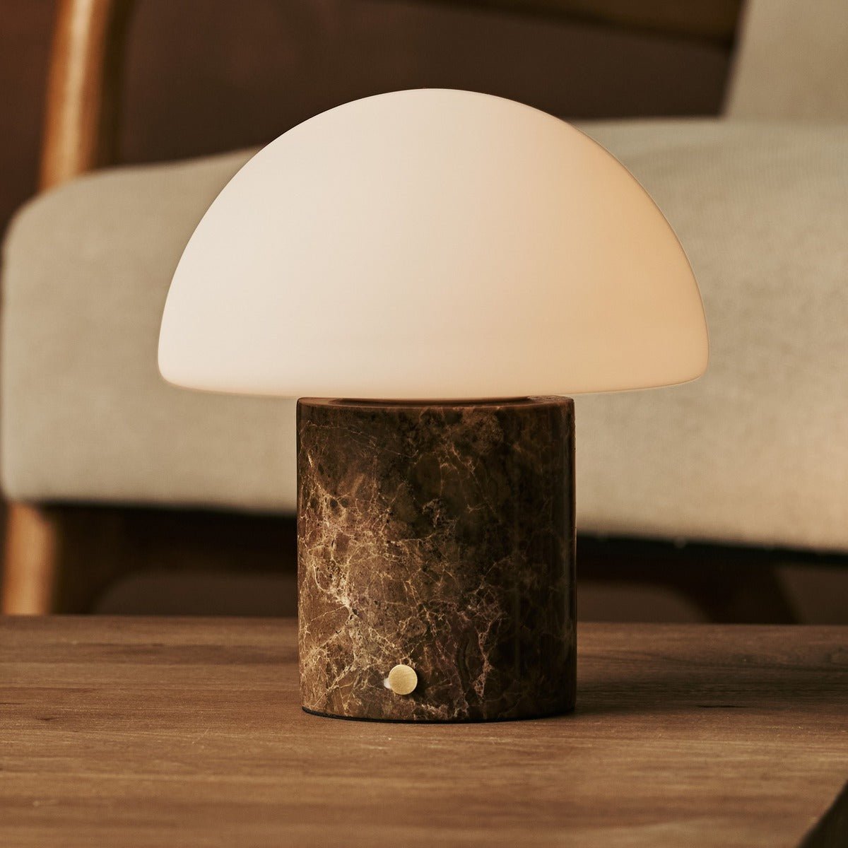 Maris Brown / Emperador Dark - Classic Marble Laidable Table Lamp met 3 lichte kleuren en dimfunctie Tavellio - Amsterdam