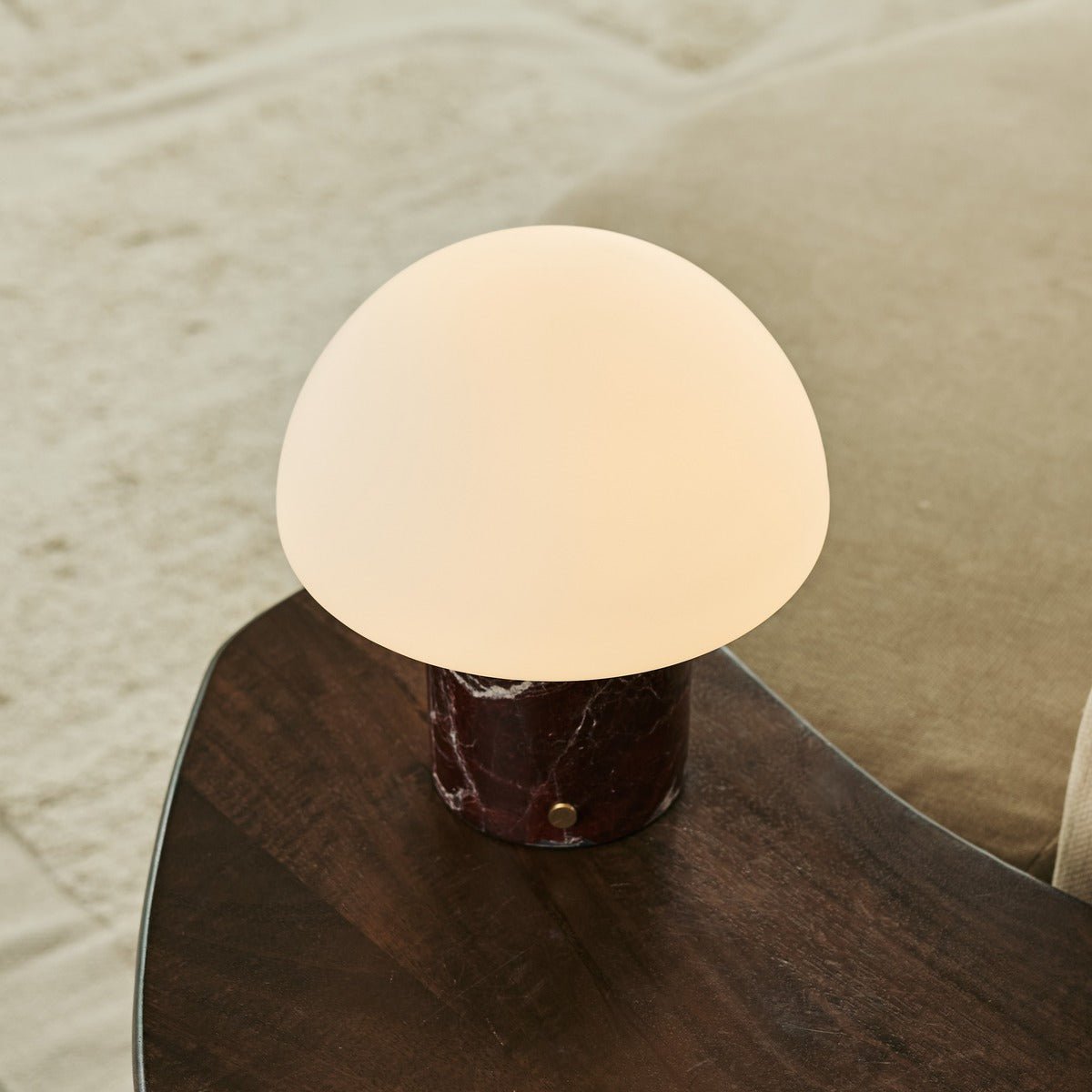 Maris Red / Rosso Levanto - Classic Marmeren oplaadbare tafellamp met 3 lichte kleuren en dimfunctie Tavellio - Amsterdam