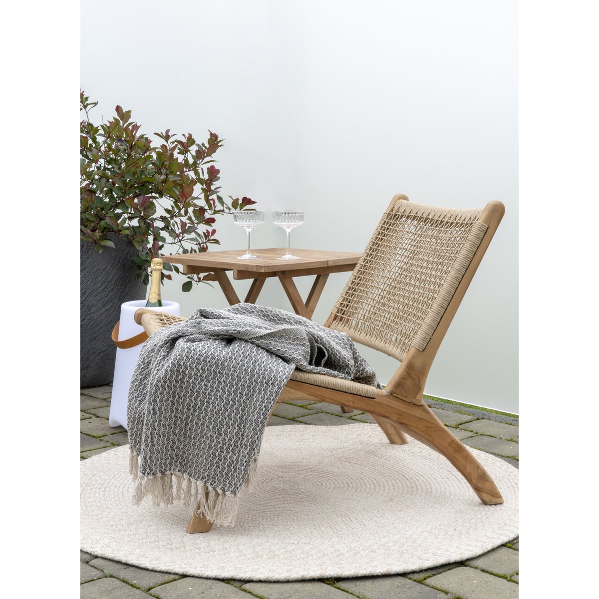 Menorca Vloerkleed - Zand, 100% gerecycled PET, Ø120 cm House Nordic ApS