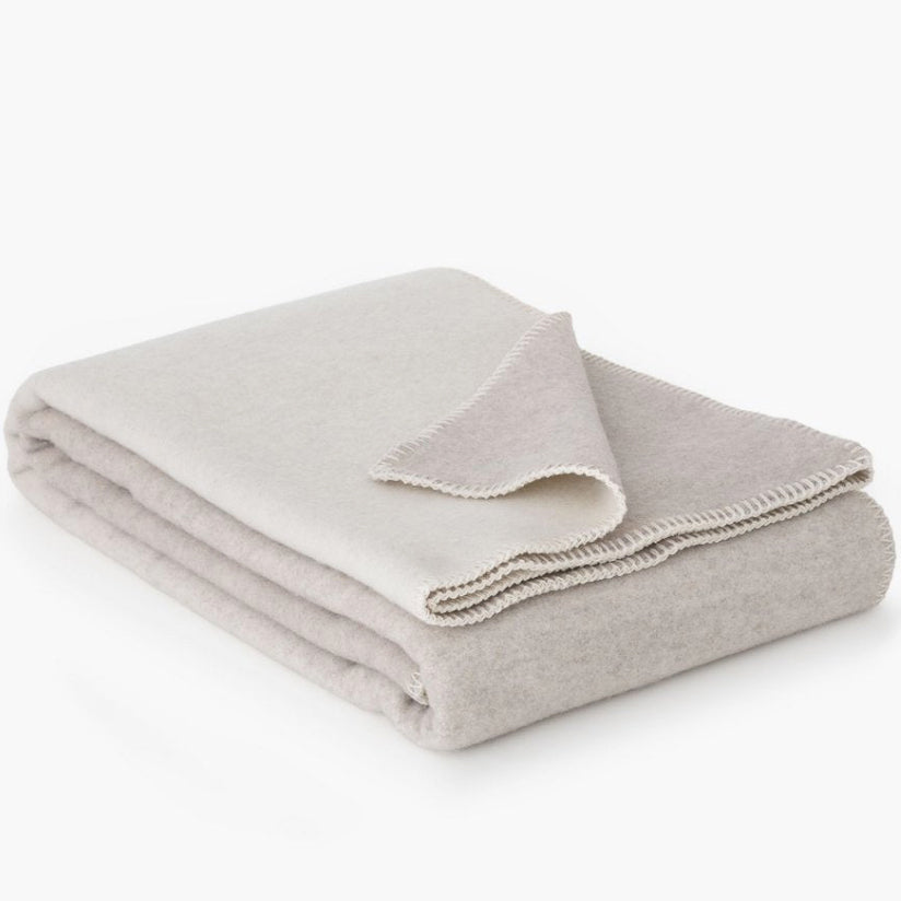 merino - kasjmier beddeken – plaid - ivory dune – 140 x 200 cm of 200 x 220 cm - most blankets MoST Blankets