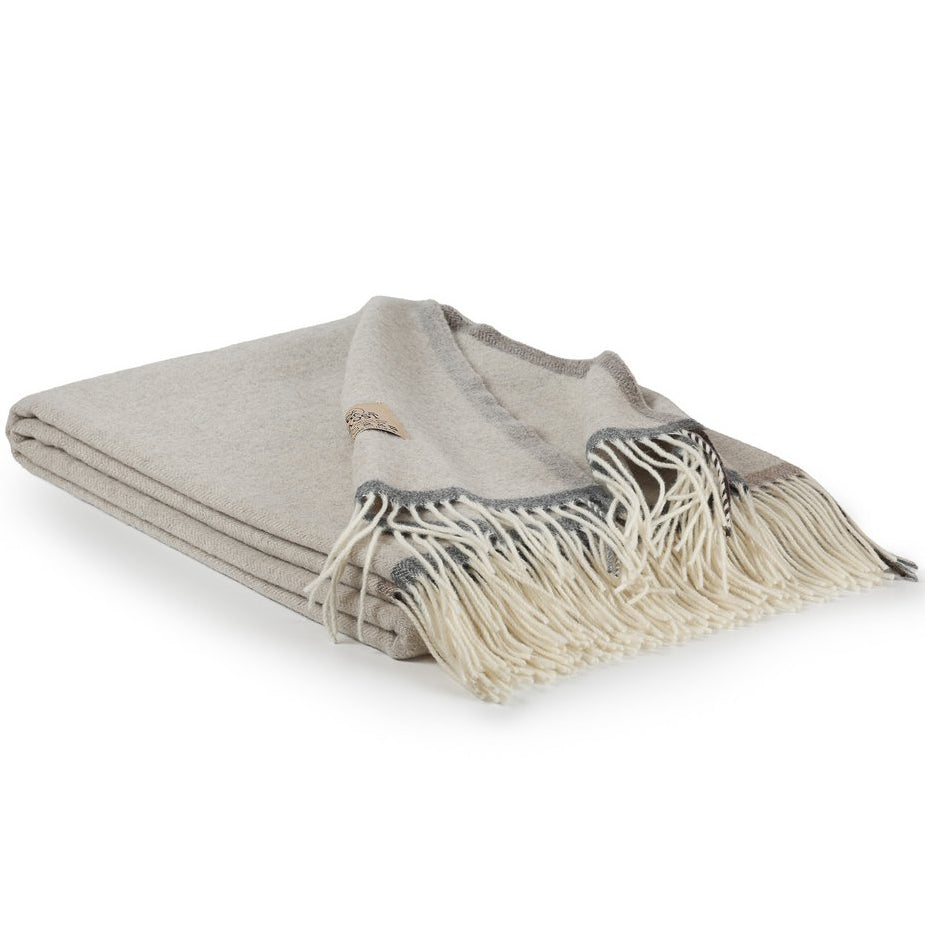 Merino/kasjmier plaid MILANO - beige MoST Blankets