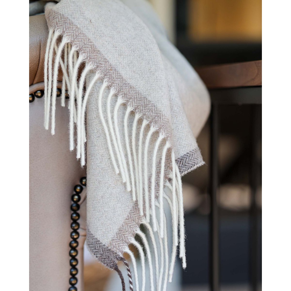 Merino/kasjmier plaid MILANO - beige MoST Blankets