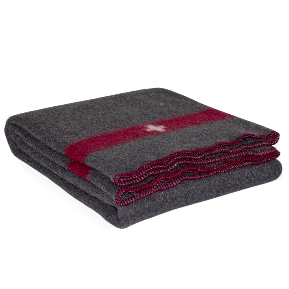 Merinodeken SWISS ARMY - grijs MoST Blankets