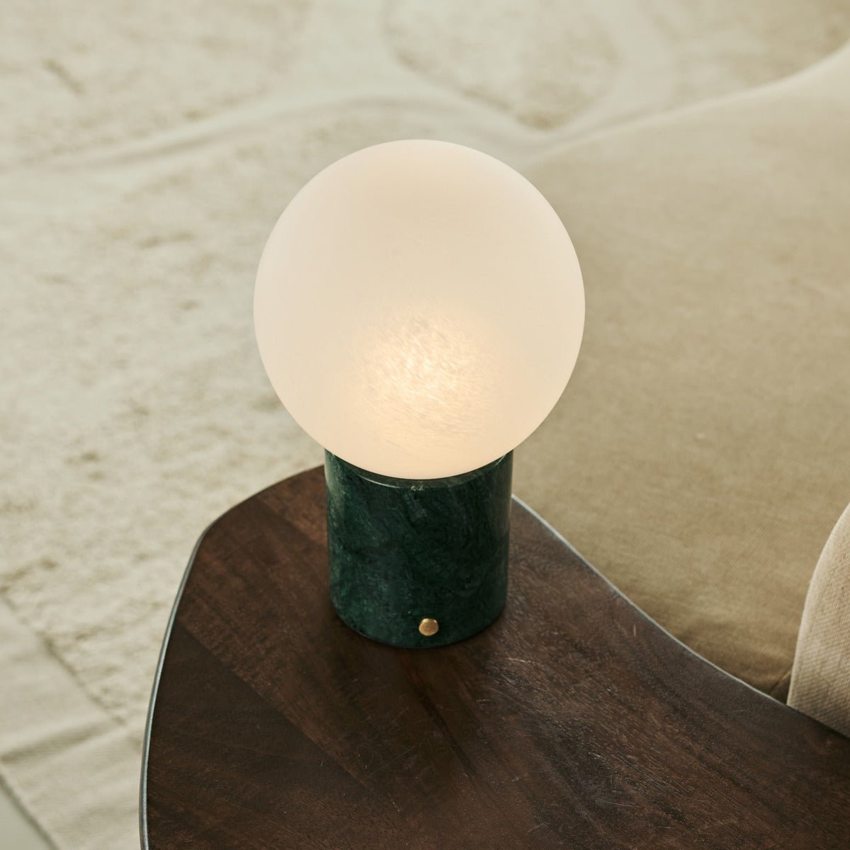 Metsu Green / Verde Alpi - Classic Marmeren oplaadbare tafellamp met 3 lichte kleuren en dimfunctie Tavellio - Amsterdam