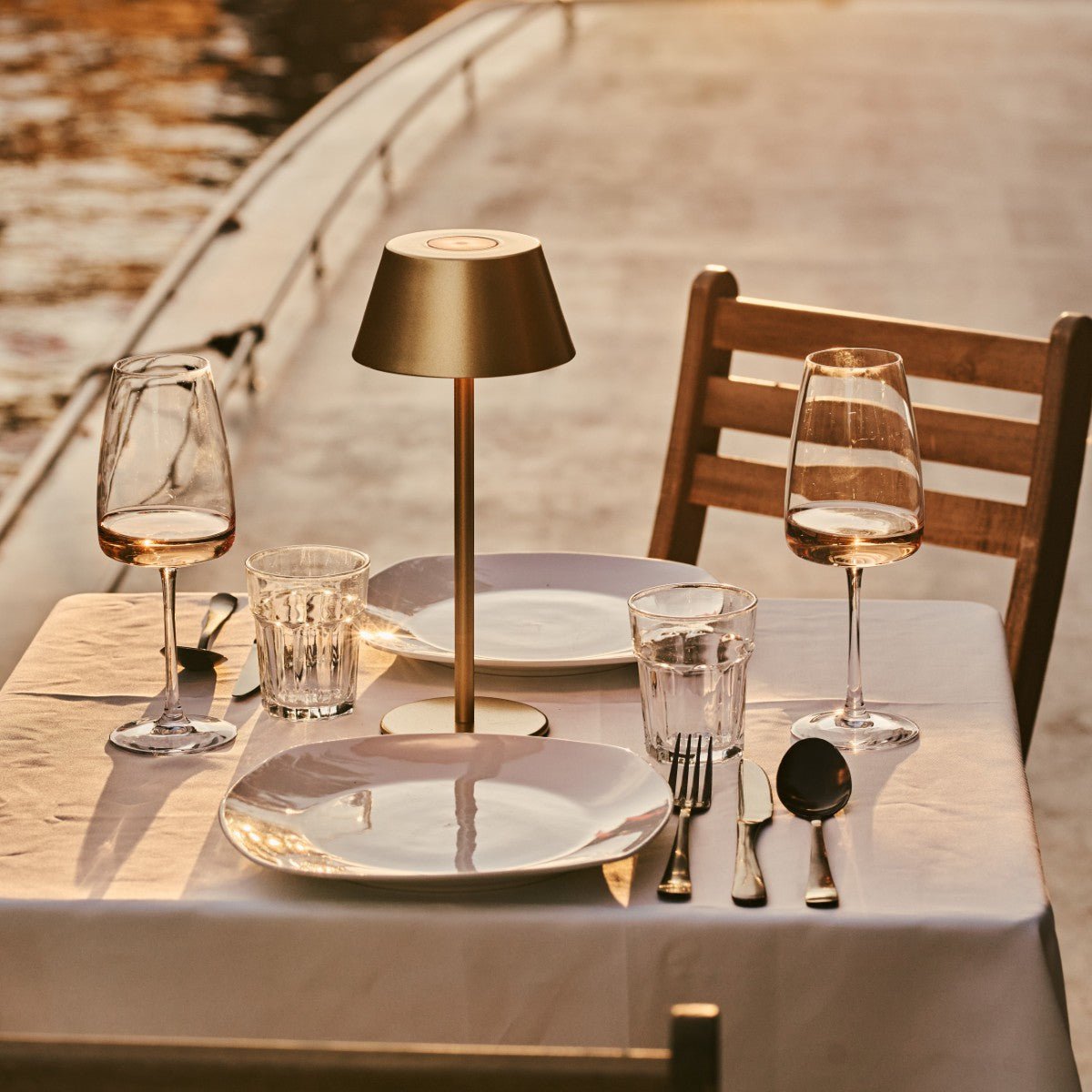 Milou Gold - tafellamp zonder kabel L Modern, Design & 3 Light Modi Tavellio - Amsterdam