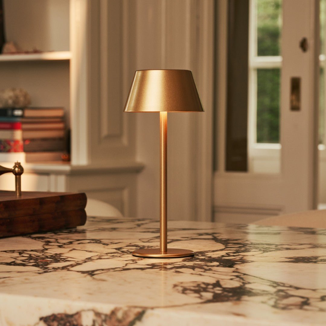 Milou Gold - tafellamp zonder kabel L Modern, Design & 3 Light Modi Tavellio - Amsterdam