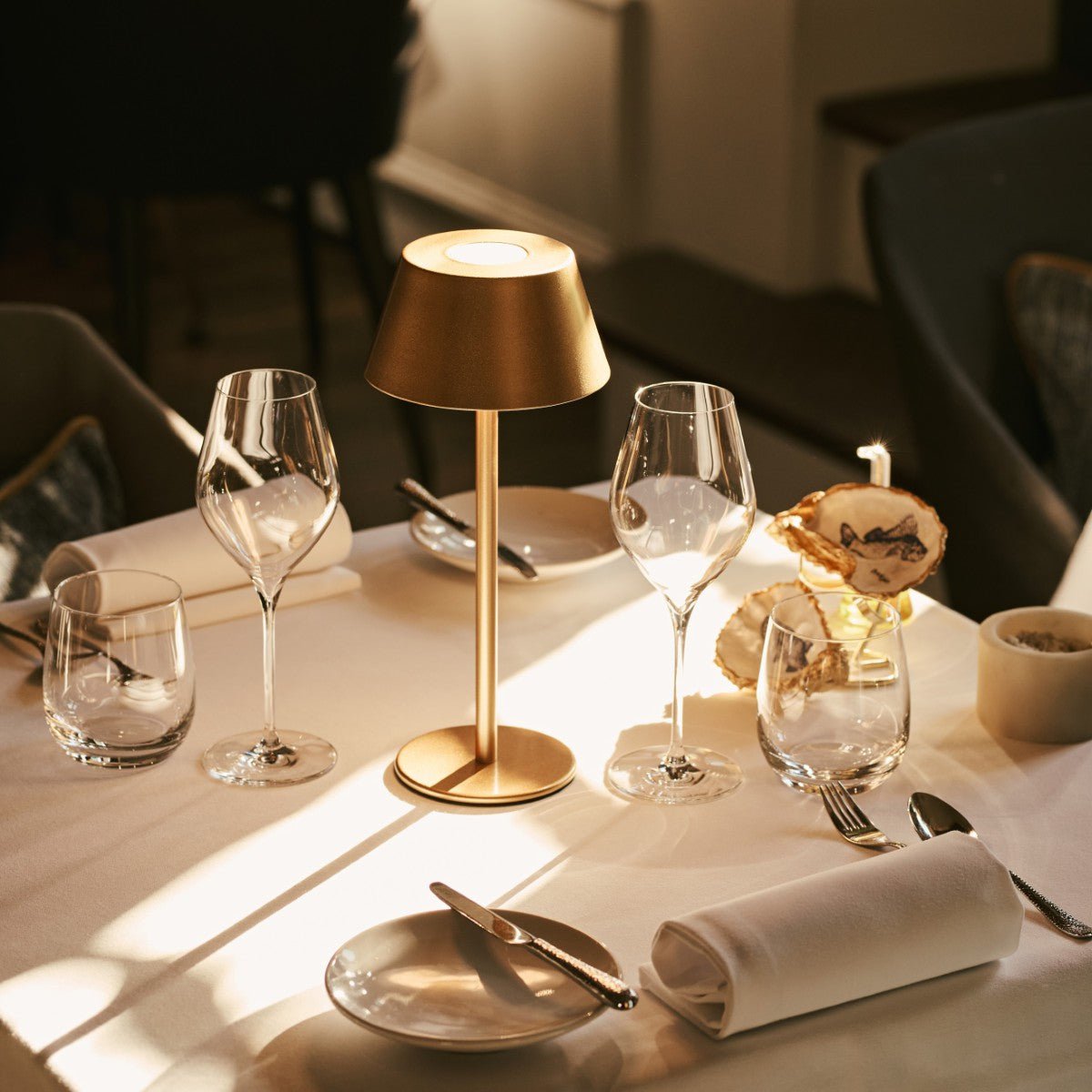 Milou Gold - tafellamp zonder kabel L Modern, Design & 3 Light Modi Tavellio - Amsterdam