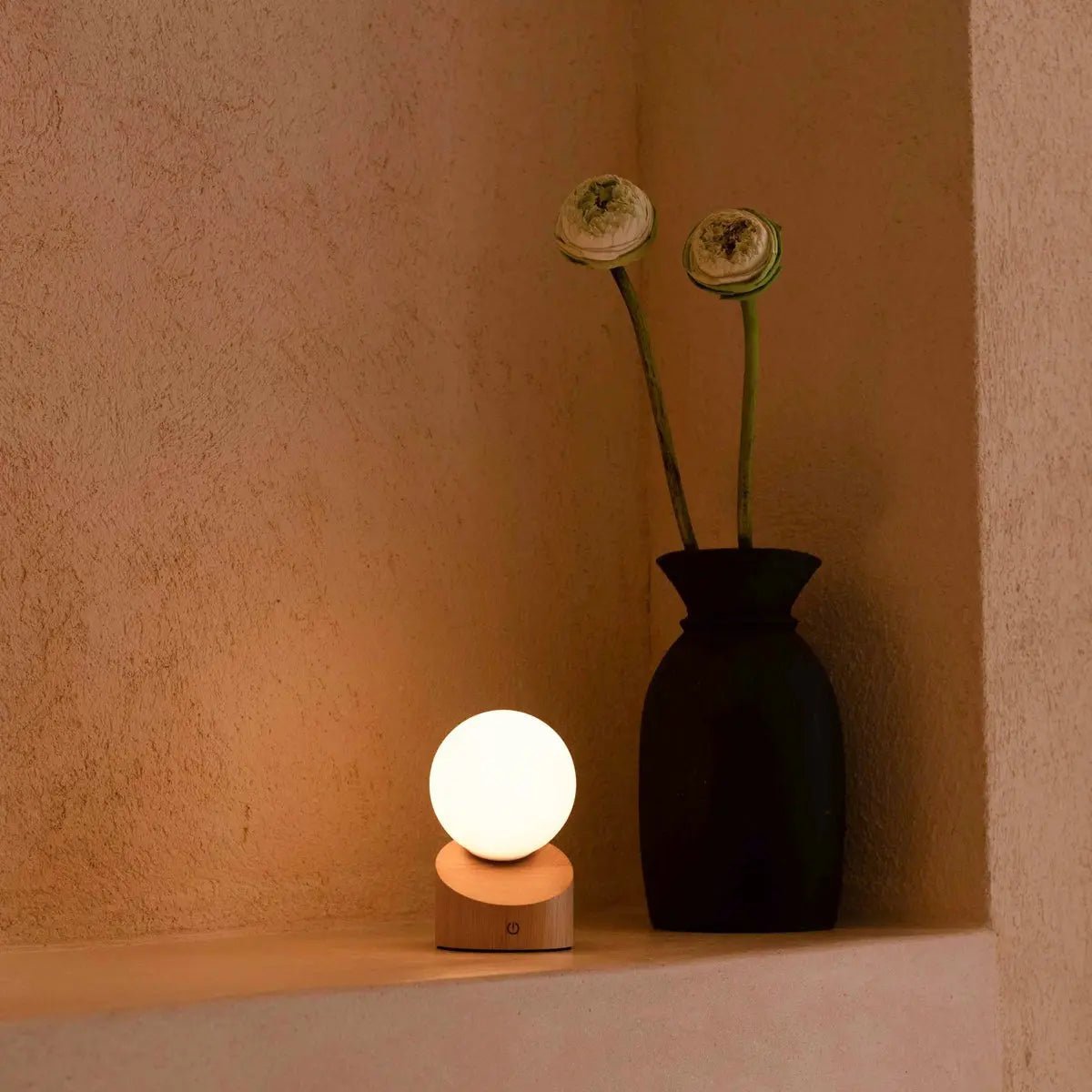 Morris lichtbruin stijlvol oplaadbare lamp-draadloos, dimbaar, milieuvriendelijk ontwerp Tavellio - Amsterdam