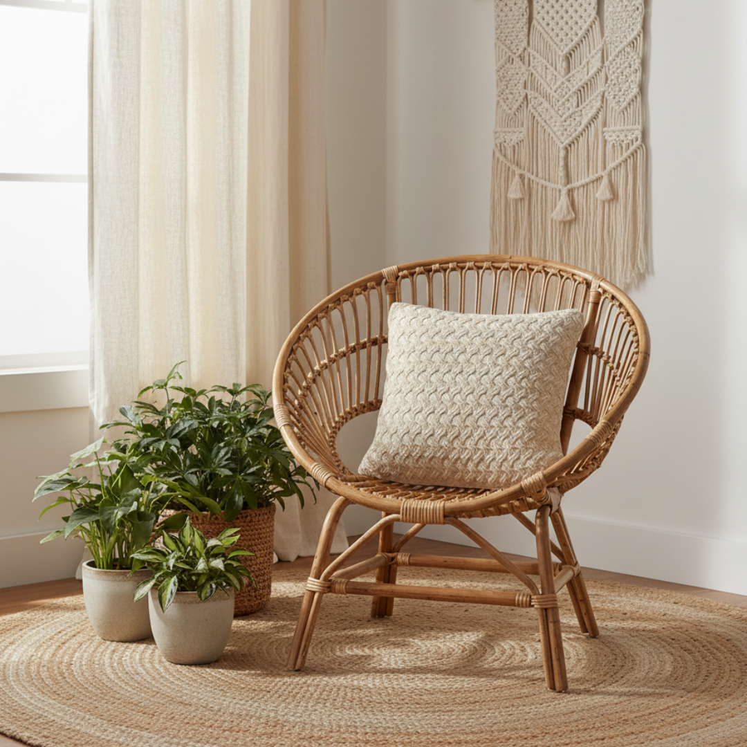 Natural Beige – Cushion Cover / Kussenhoes – Premium Knitted Texture – 45×45 cm – Urbane Hide Urbane Hide