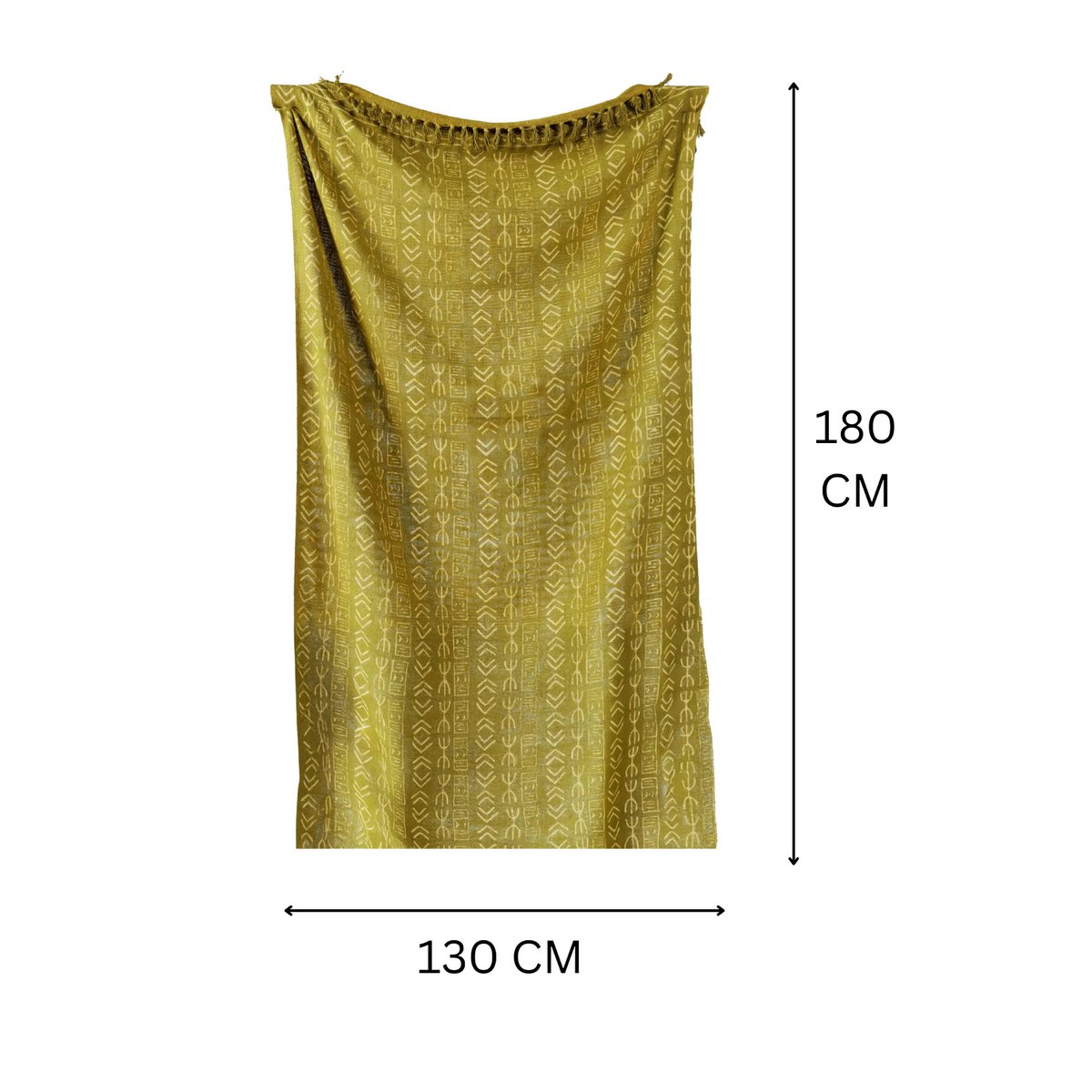 Olive Green Plaid / Sofa Throw – Patterned Design with Fringes – 120×160 cm – Urbane Hide Urbane Hide