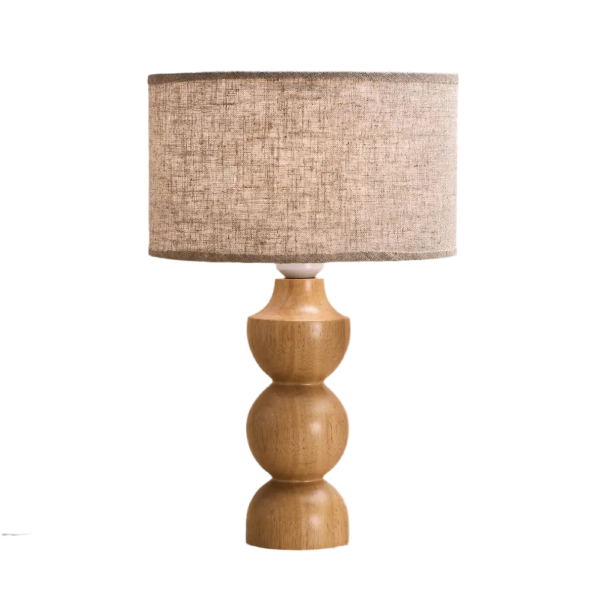 oliver tafellamp – naturel hout - beige linnen kap – tavellio Tavellio - Amsterdam