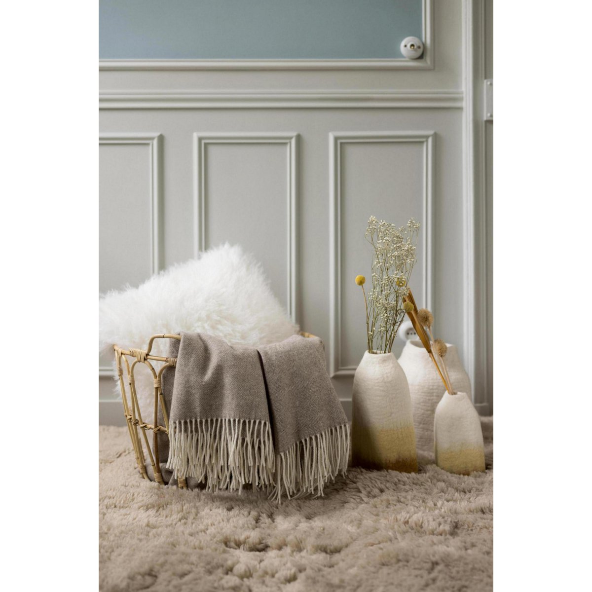 Plaid Carina Naturel 130 x 190 VIVARAISE