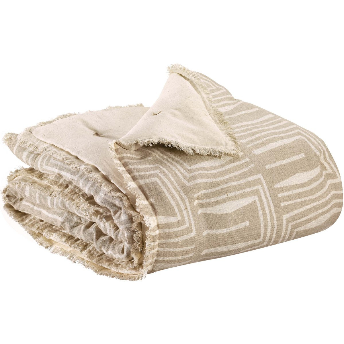 Plaid Gedrukt Tina Natural 135 x 200 VIVARAISE