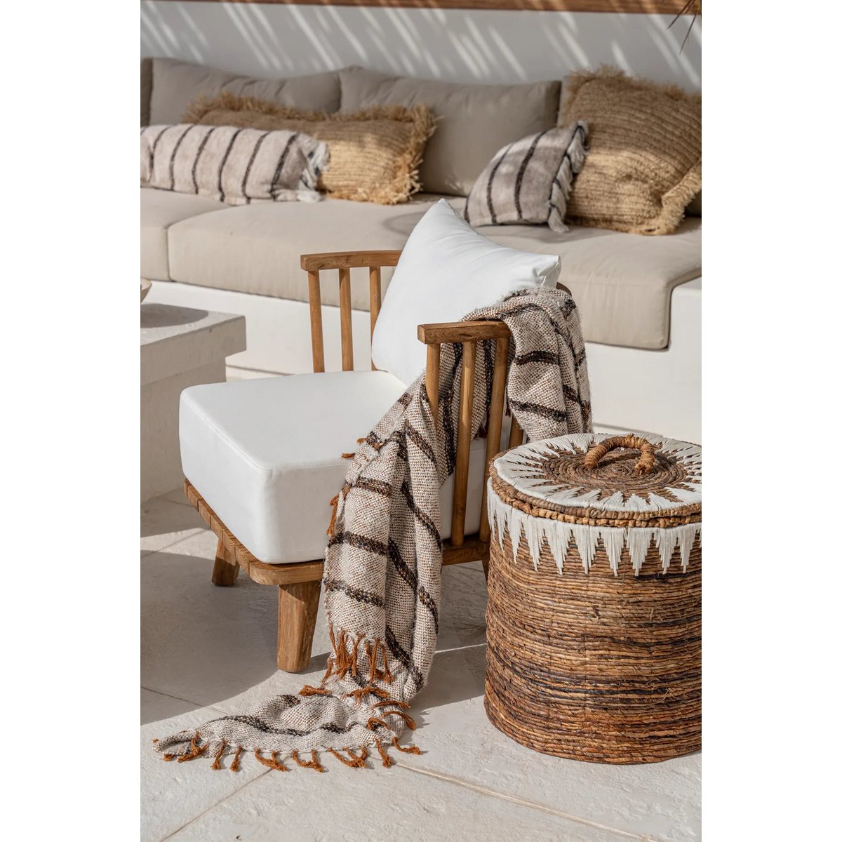 Plaid - Katoen - Handgeweven - Bazar Bizar - 170x130 cm Bazar Bizar