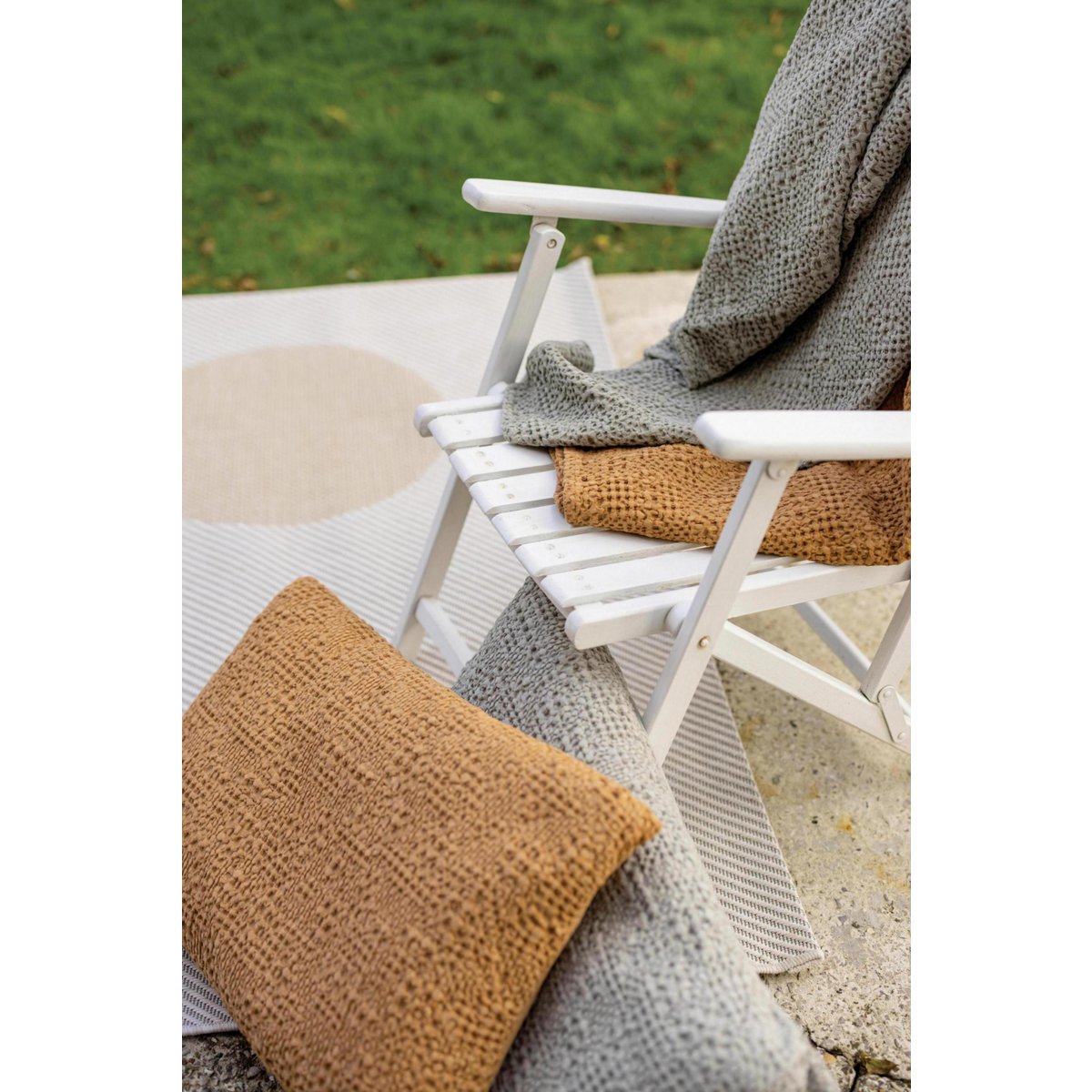 Plaid stonewashed Tana Pinede 140 x 200 VIVARAISE
