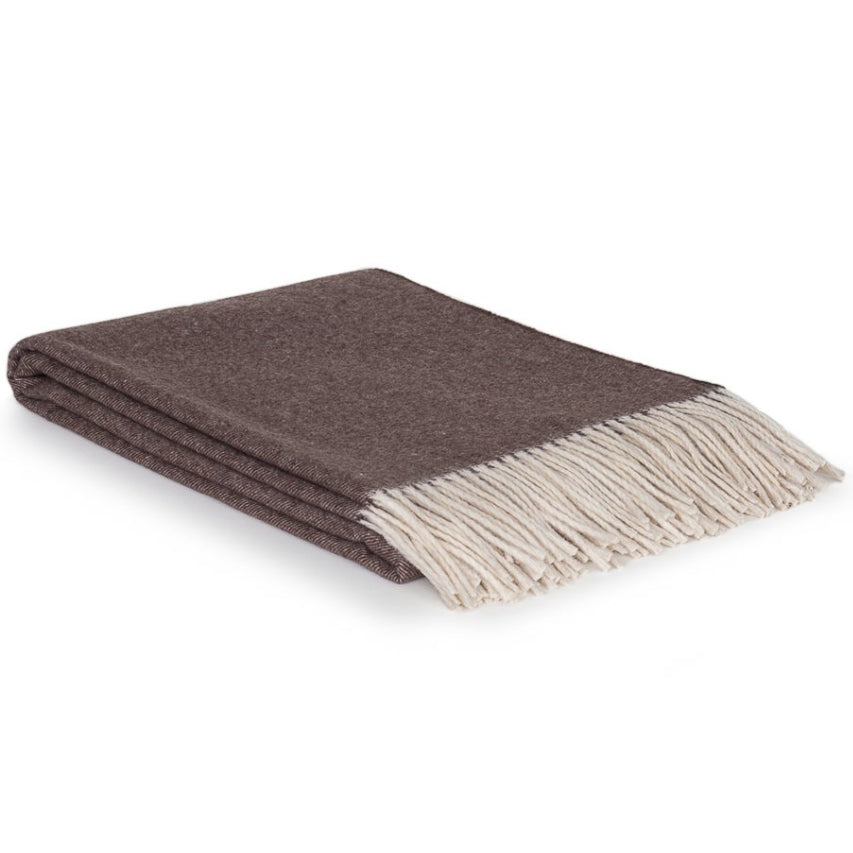 plaid Tibet - 50 % kasjmier- 50% merino - bruin - MoST Blanket MoST Blankets