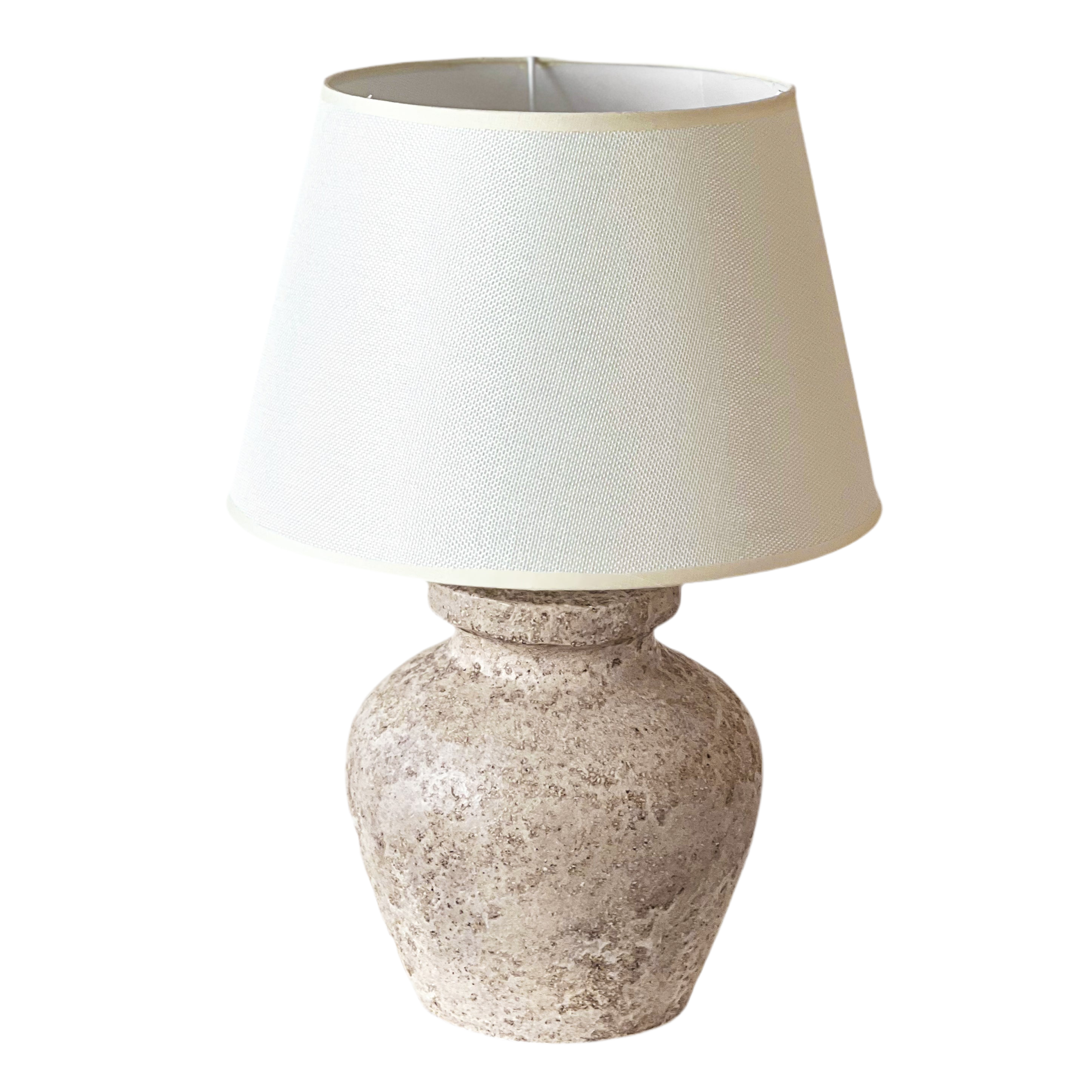 pre-loved aardewerken tafellamp – beige tinten Noii HOME