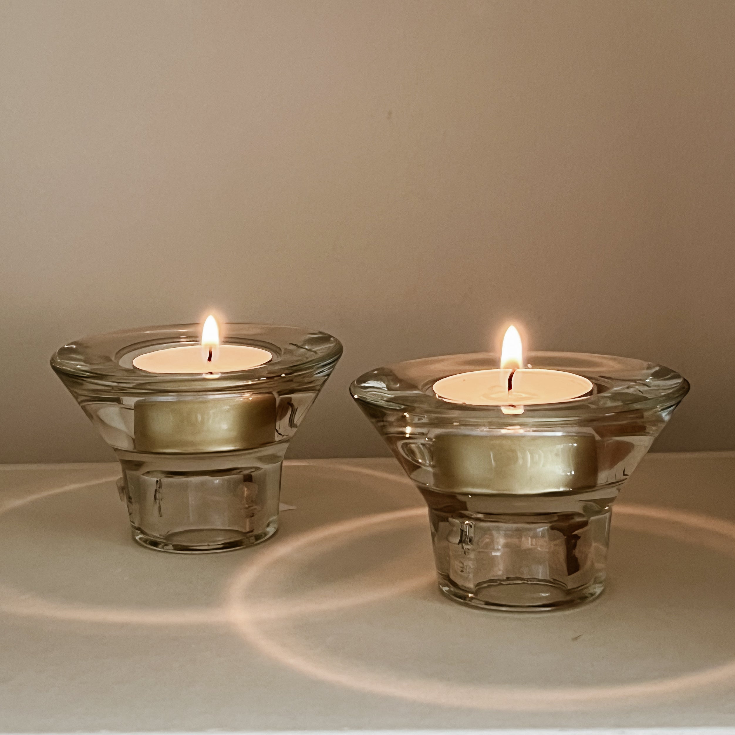 pre-loved - omkeerbare waxinelichthouder - kandelaar - Knut & Marianne Hagberg | Iconisch Scandinavisch Design in Glas Noii HOME