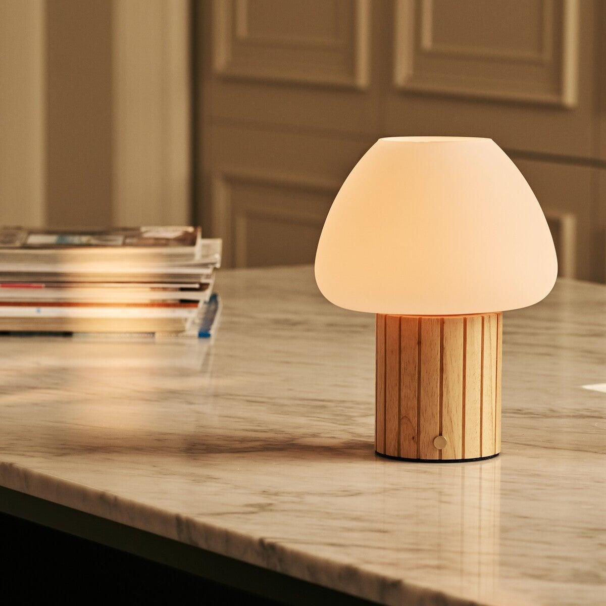 romée lichtbruine oplaadbare tafellamp, tavellio amsterdam Tavellio - Amsterdam