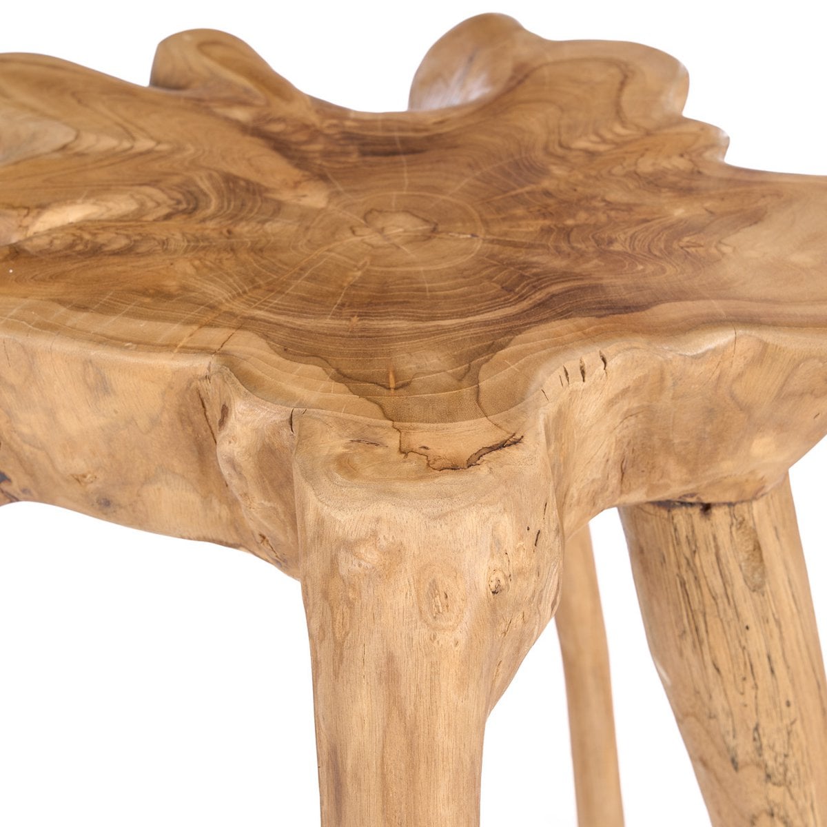 rooty bijzettafel – teakhout – organische vorm – bazar bizar living Bazar Bizar Living