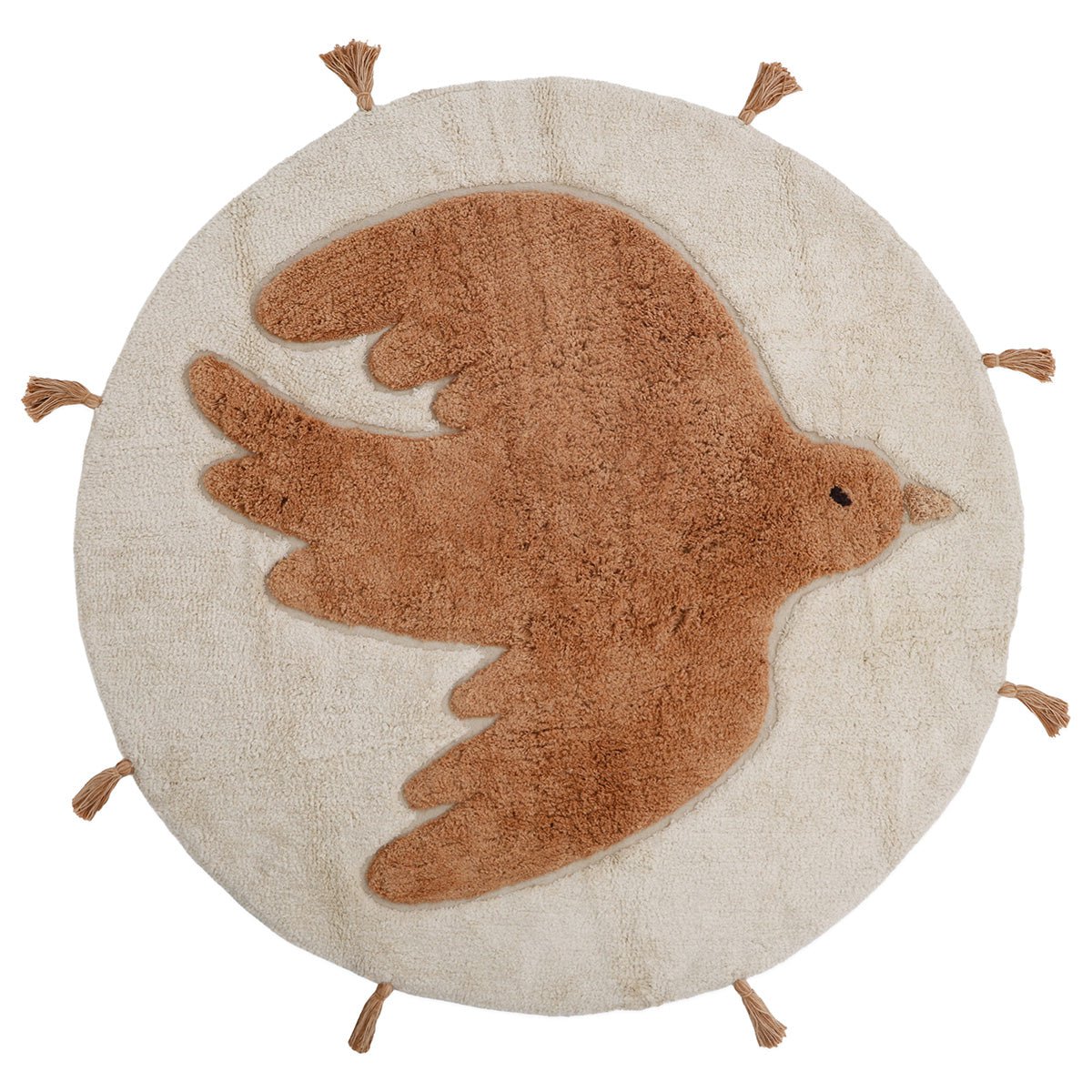 Round Children's Carpet Bohobird "Toast" Nattiot